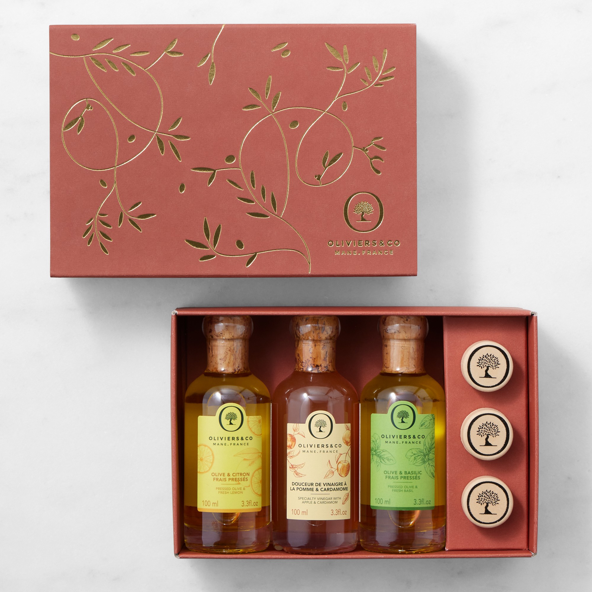 Oliviers & Co. Fruit Vinegar & Oil Gift Set Trio