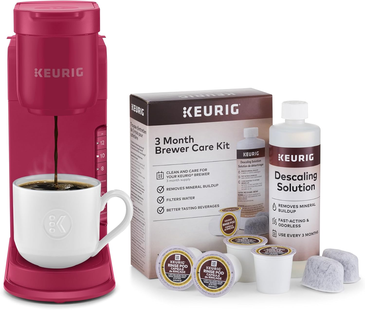 Keurig K-Express Single Serve K-Cup Pod Coffee Maker, 3 Brew Sizes, Strong Button Feature, 42oz Removable Reservoir, Black