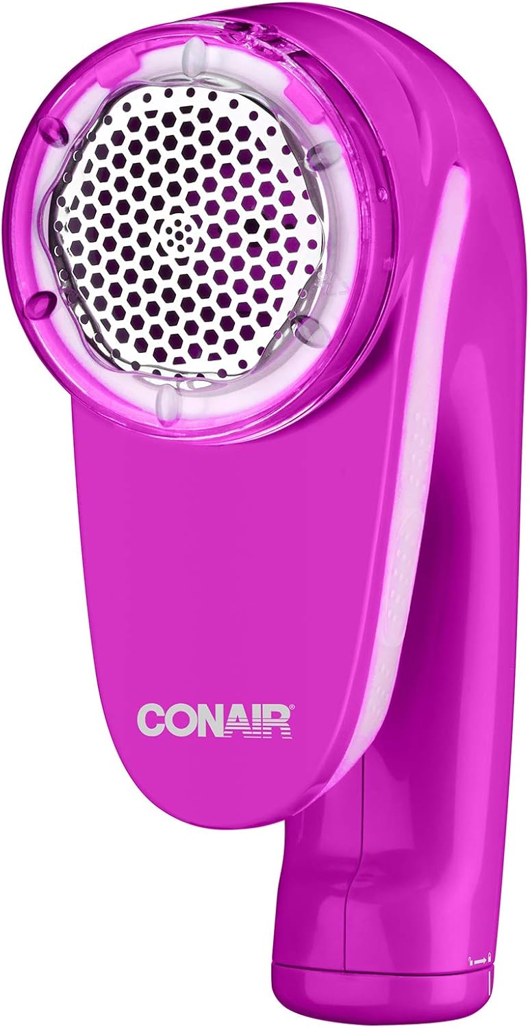Conair Fabric Shaver and Lint Remover, Battery Operated Portable Fabric Shaver, White