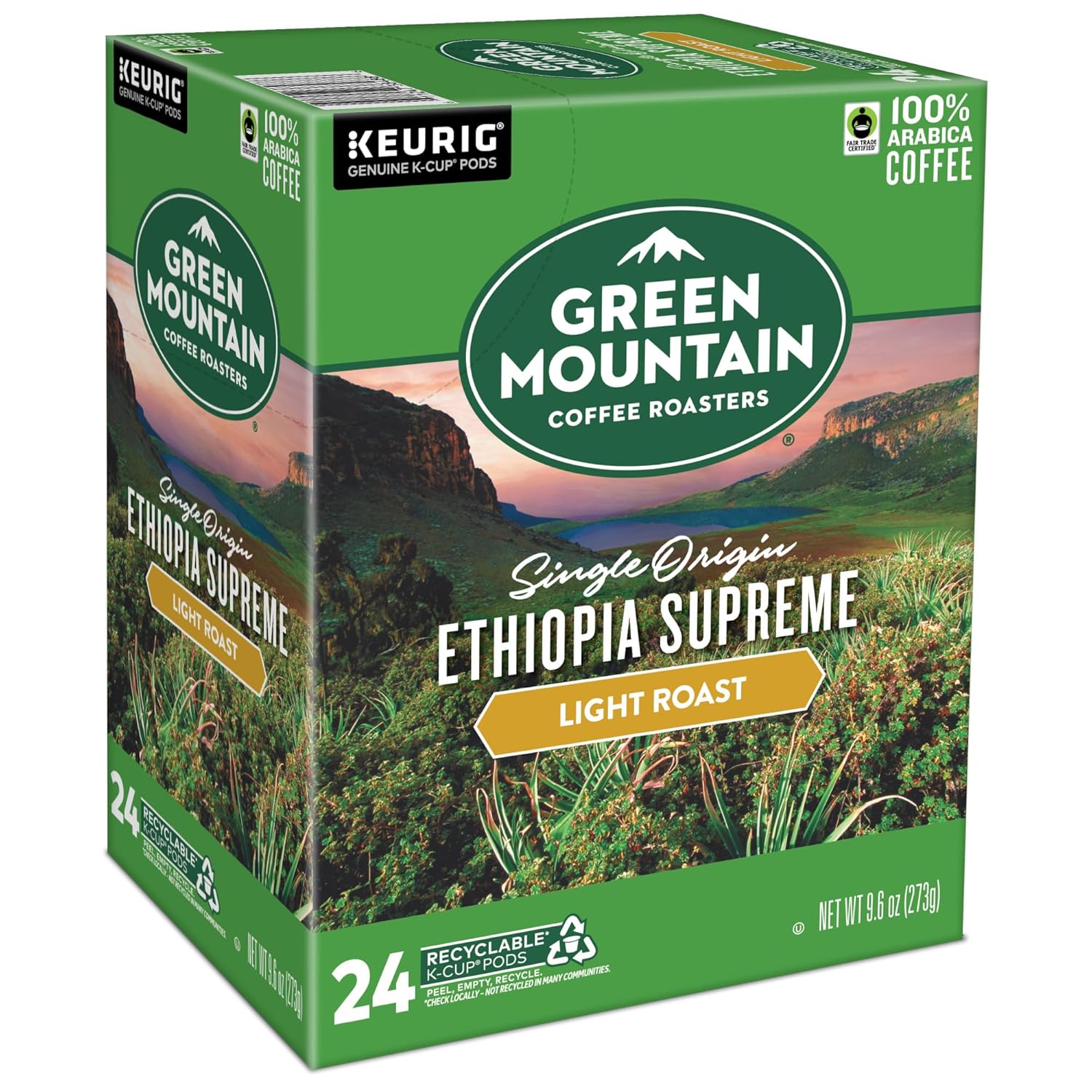 Green Mountain Coffee Roasters Breakfast Blend Single-Serve Keurig K-Cup Pods, Light Roast Coffee, 96 Count