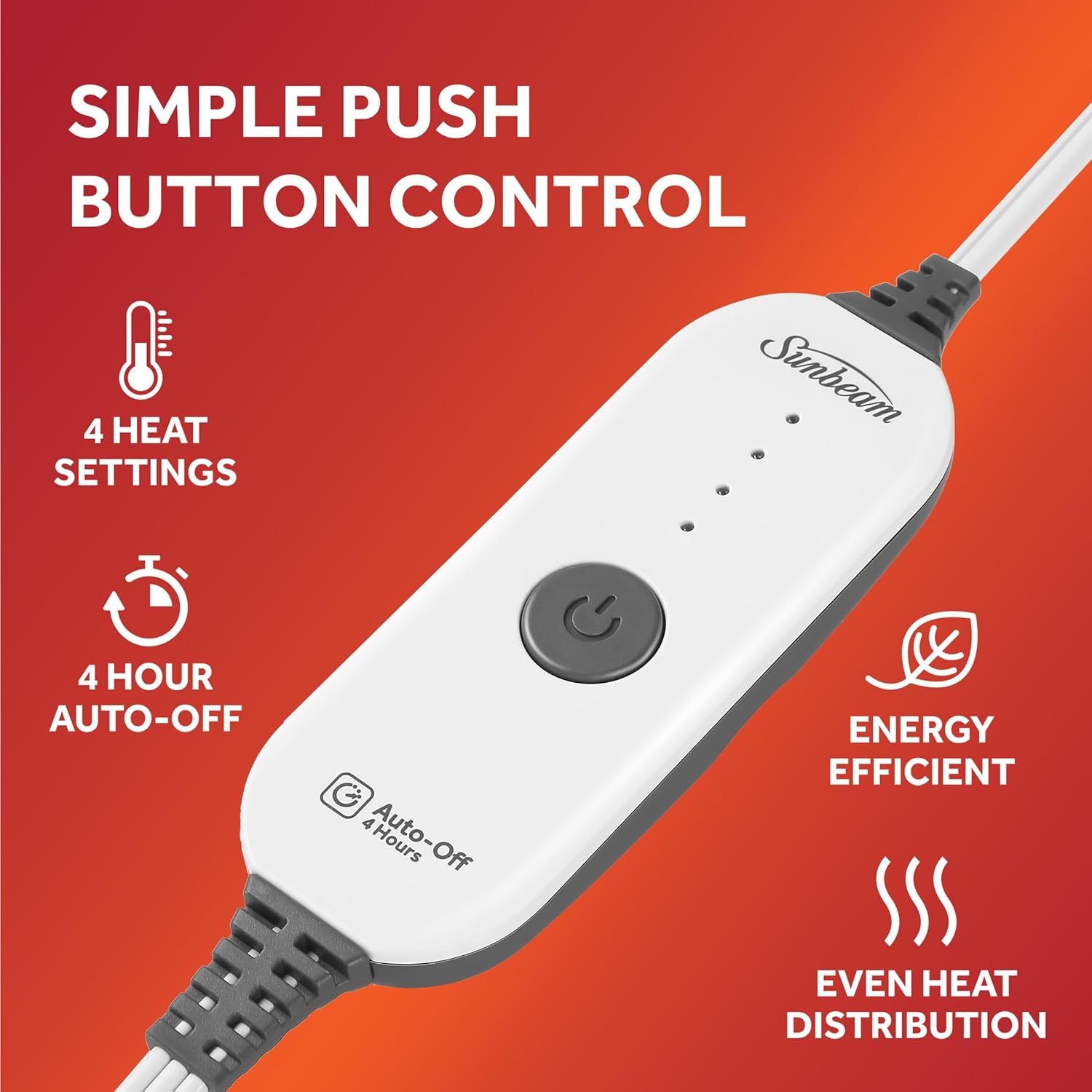 Sunbeam Royal Ultra Rodeen Blue Plaid Heated Personal Throw / Blanket, Cozy-Warm, Adjustable Heat Settings