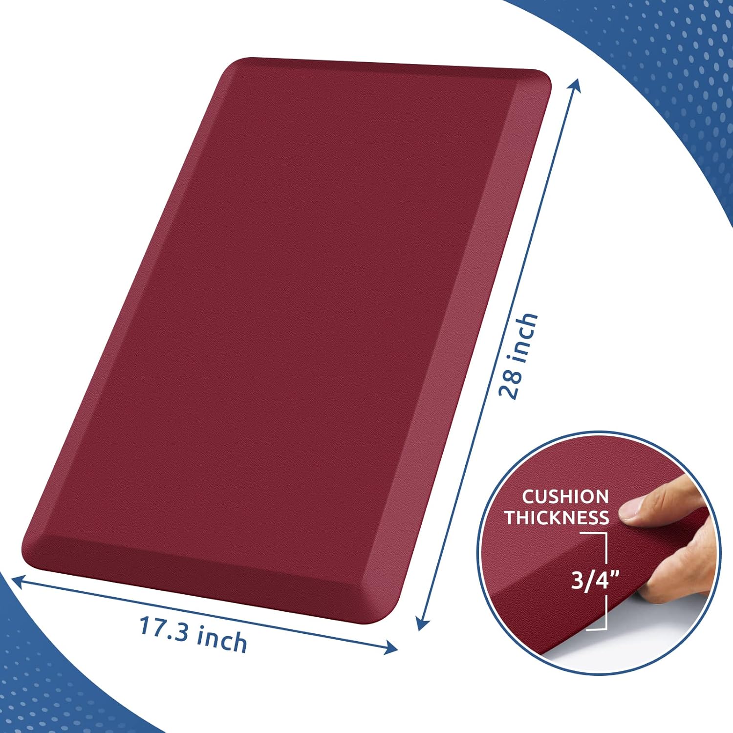 KitchenClouds Kitchen Mat Cushioned Anti Fatigue Rug 17.3