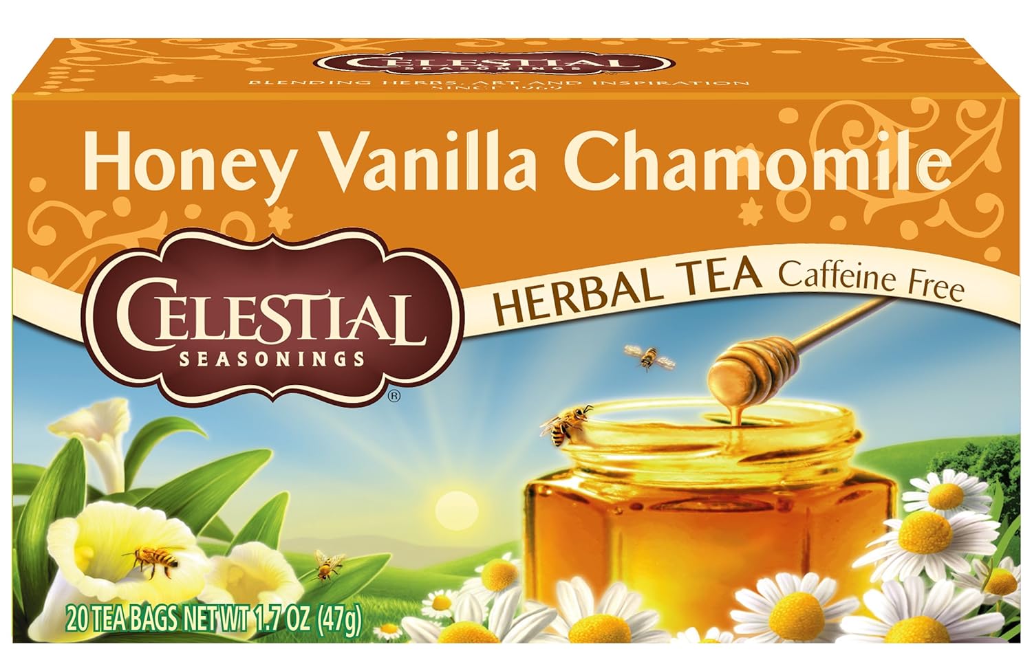 Celestial Seasonings Bengal Spice Herbal Tea, Caffeine Free, 20 Tea Bags Box, (Pack of 6)