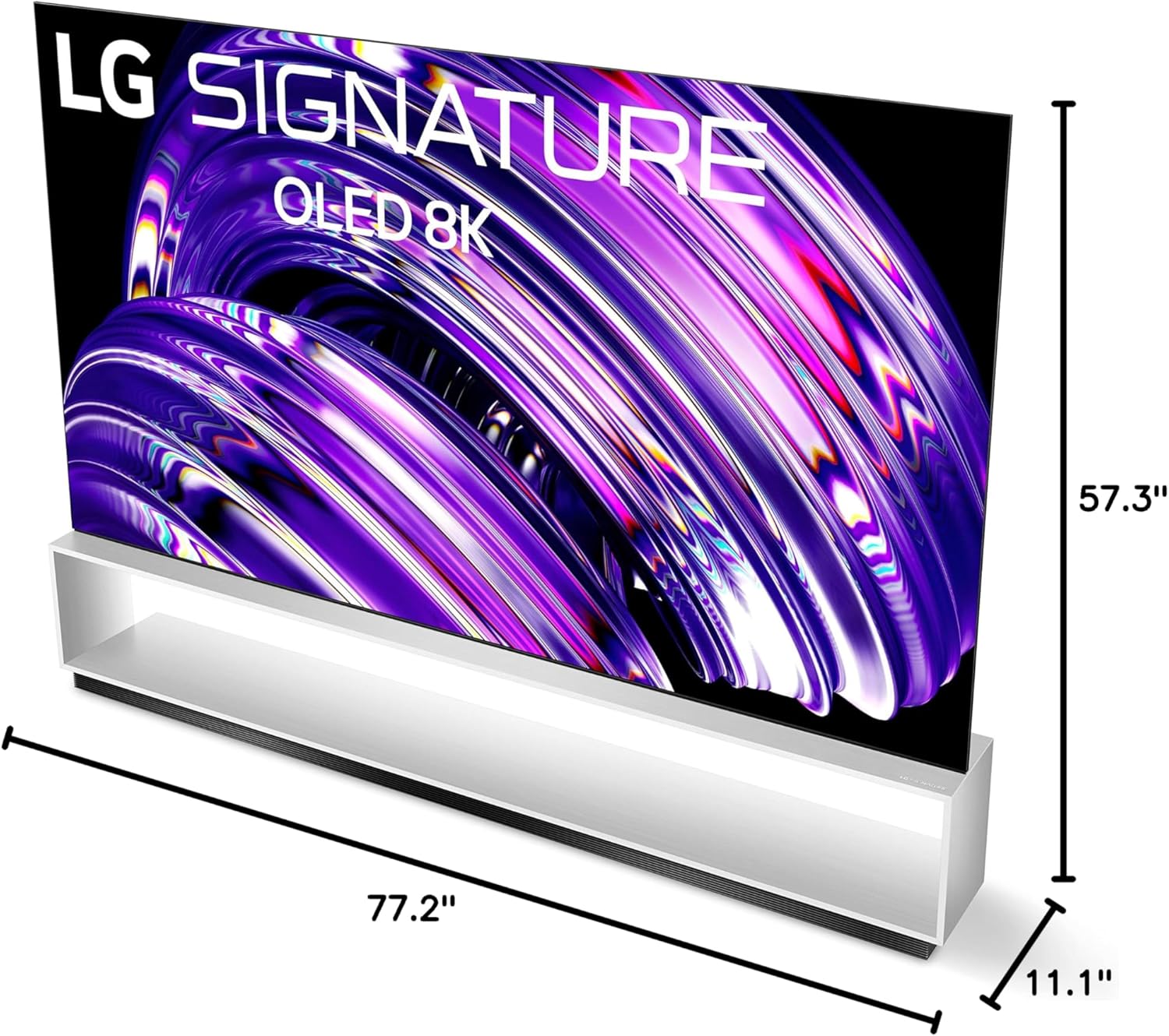LG Signature 88-Inch Class OLED Z2 Series Alexa Built-in 8K Smart TV, 120Hz Refresh Rate, AI-Powered , Dolby Vision IQ and Dolby Atmos, WiSA Ready, Cloud Gaming (OLED88Z2PUA, 2022)