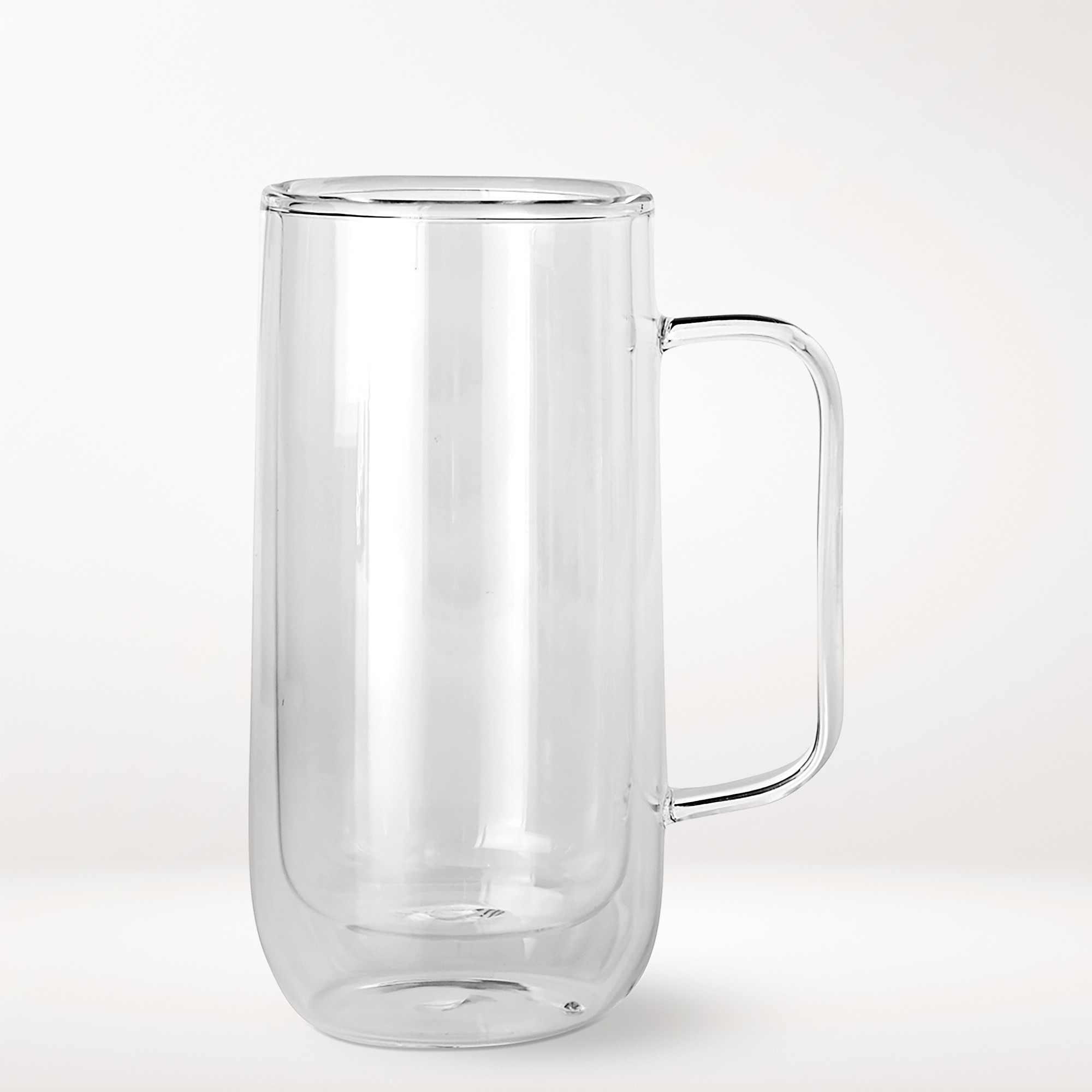 Double-Wall Glass Tall Coffee Mugs