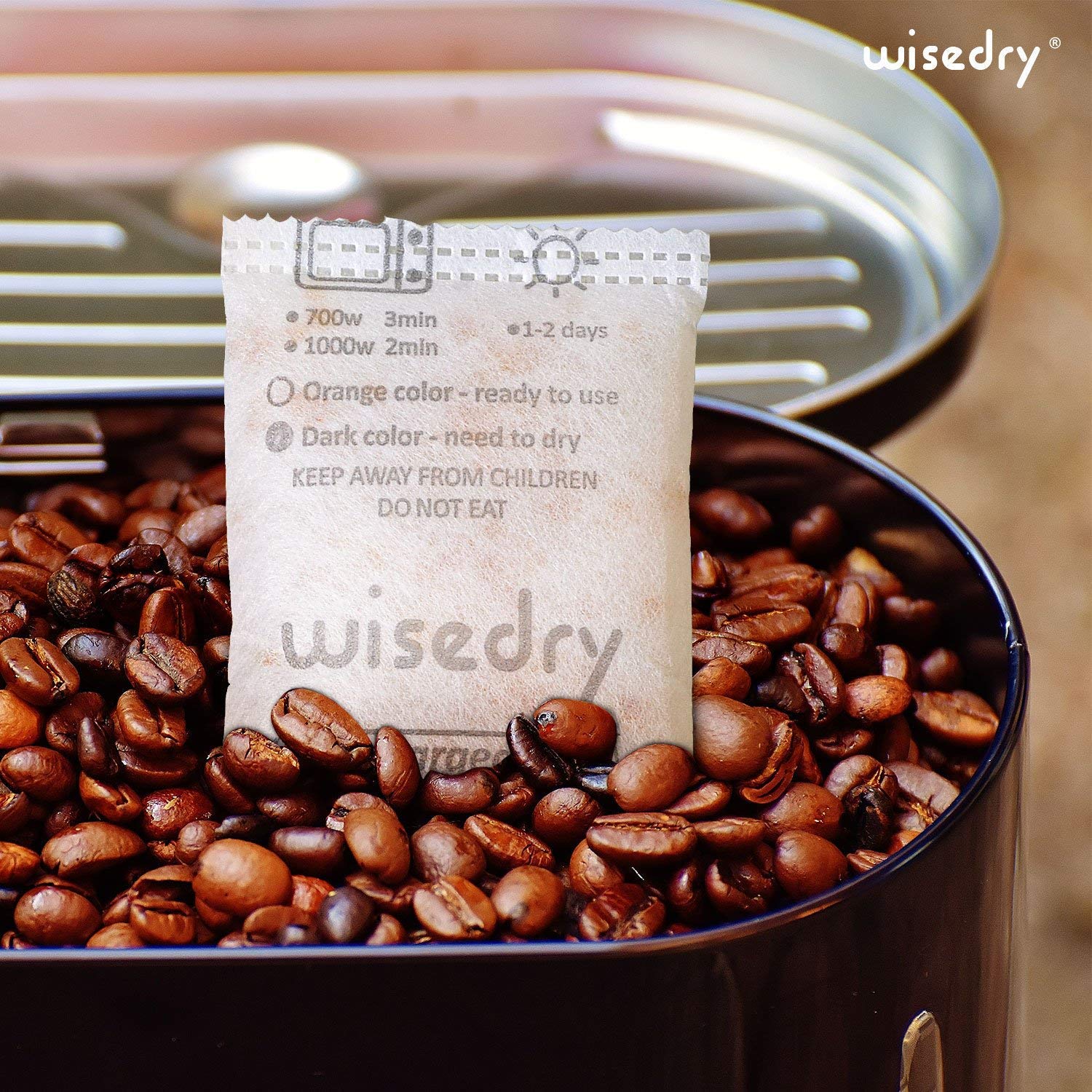 wisedry 2 x 500 Gram [2.2 lbs] Rechargeable Silica Gel Car Dehumidifier, Microwave Fast Reactivated Desiccant Packets Large for Gun Safe Closet Basement Garage Storage Moisture Absorbers Bag Reusable