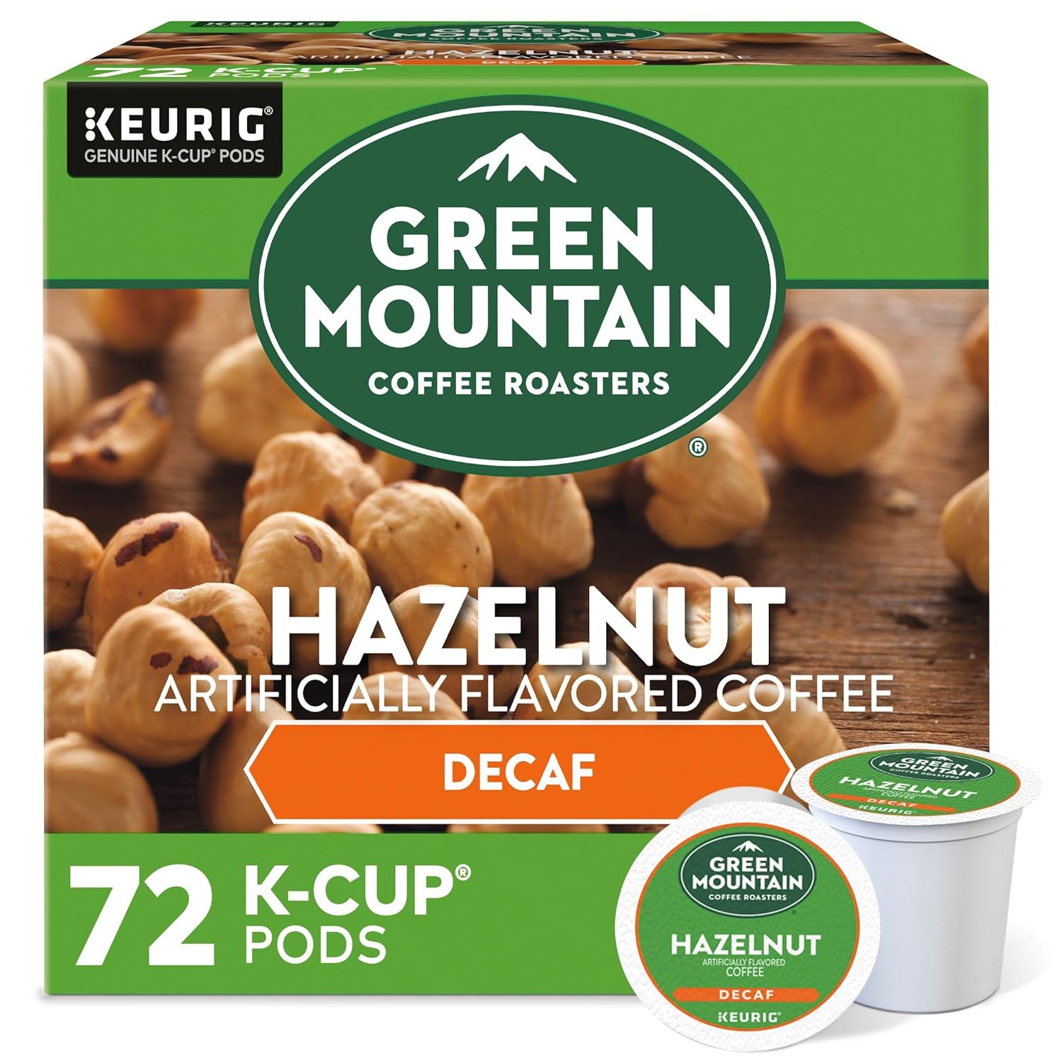 Green Mountain Coffee Roasters Caramel Vanilla Cream Keurig Single-Serve K-Cup pods, Light Roast Coffee, 72 Count (6 Packs of 12)