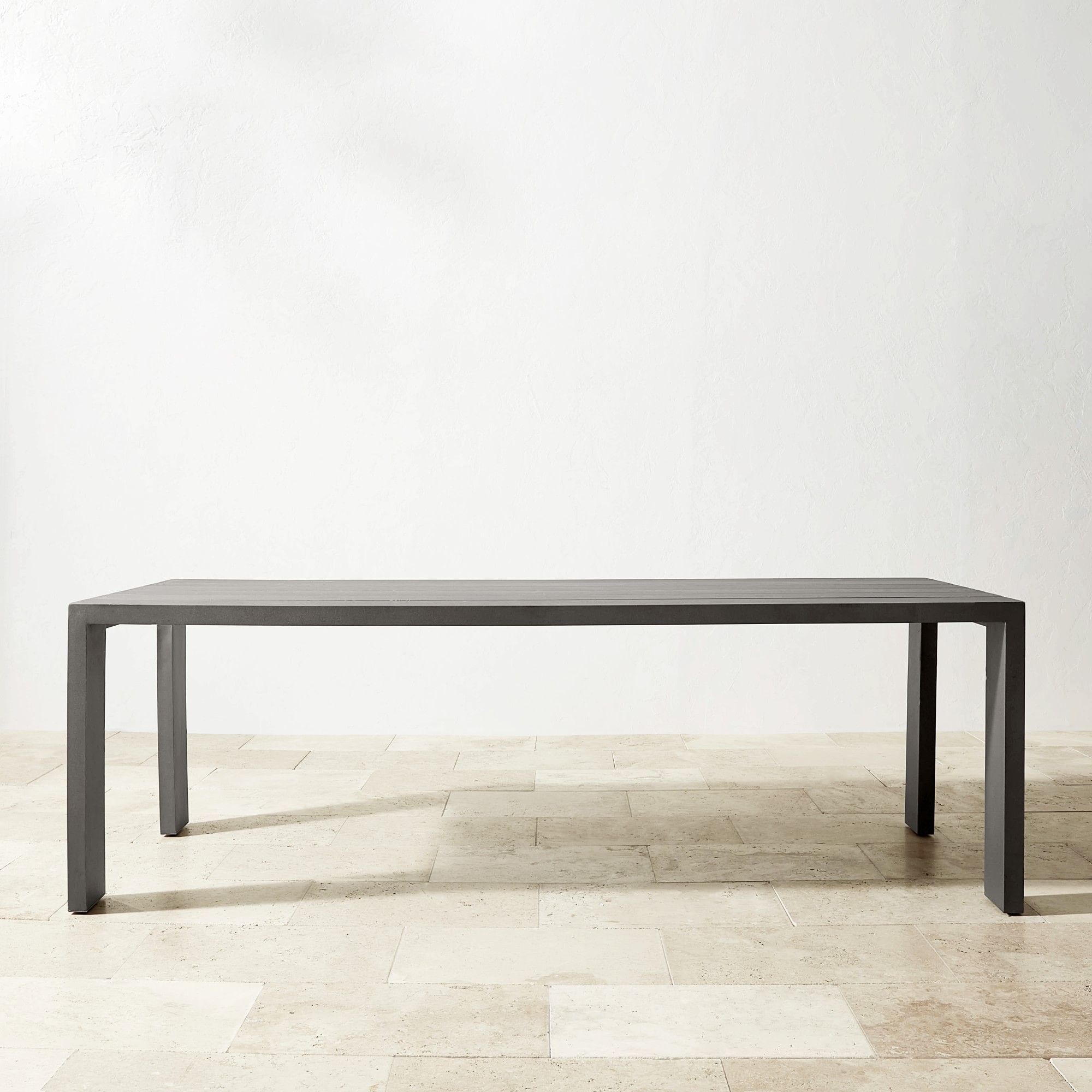 Larnaca Outdoor Slate Grey Metal Dining Table (94