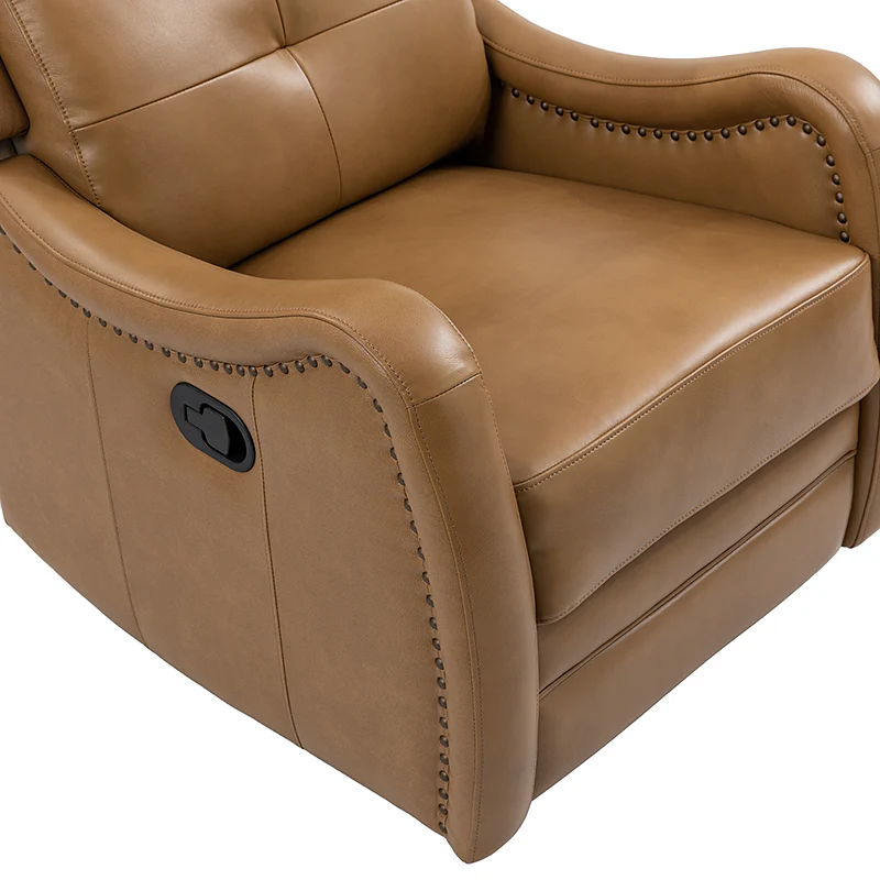 Amelia Genuine Leather Swivel Rocker Recliner