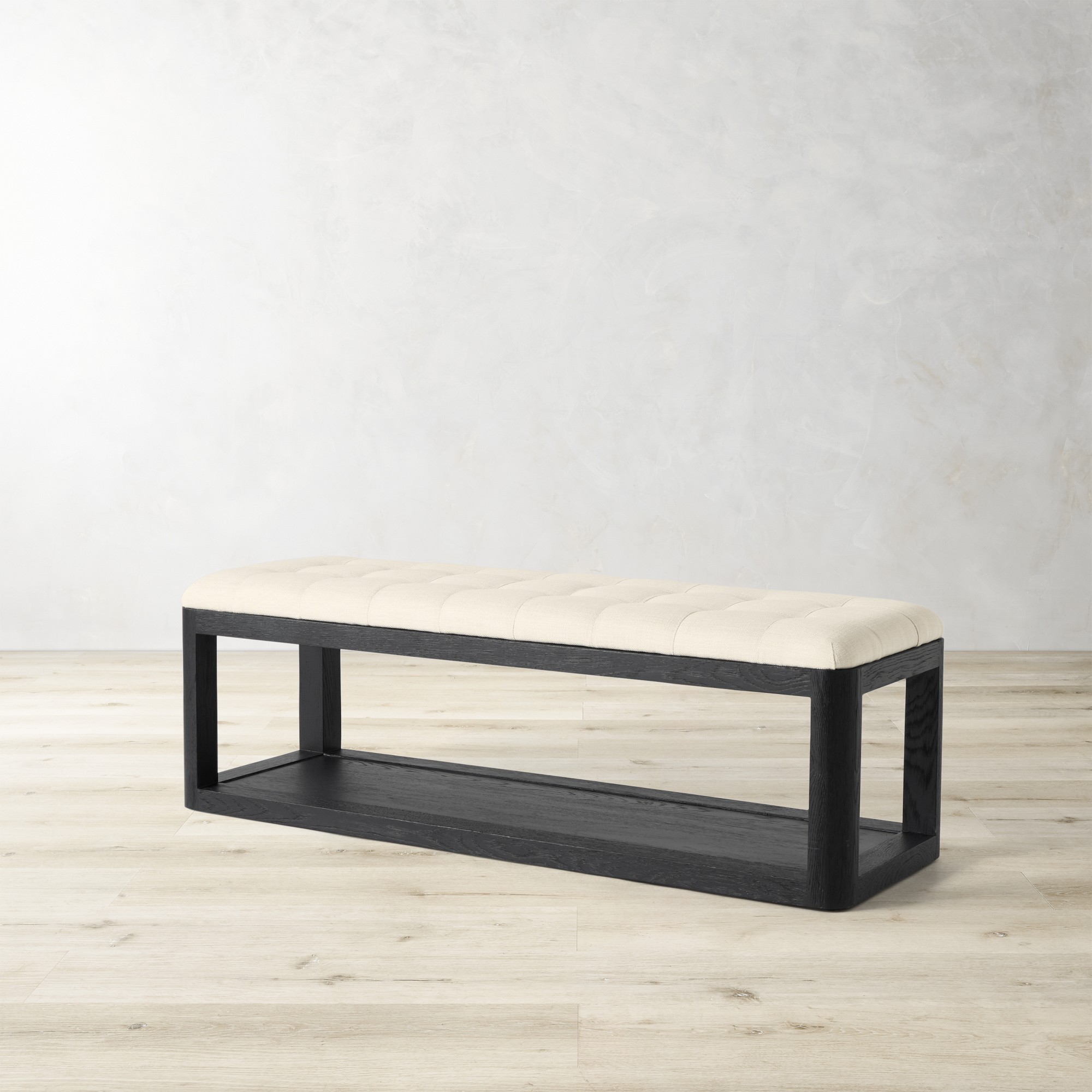 Porte Grid Tufted Bench (55