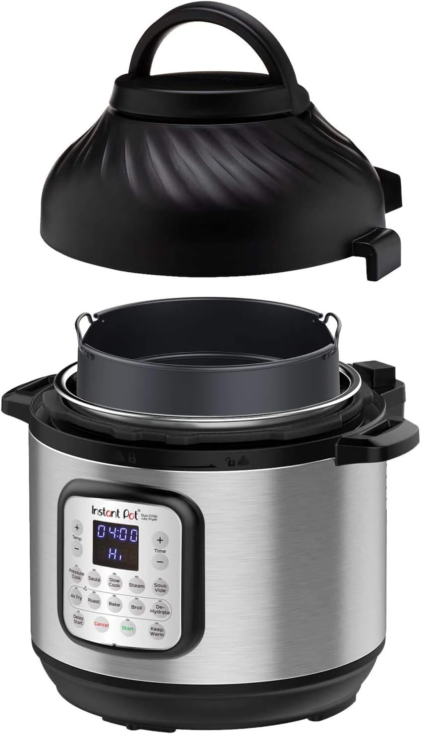 Instant Pot Pro Crisp 11-in-1 Air Fryer and Electric Pressure Cooker Combo with Multicooker Lids that Air Fries, Steams, Slow Cooks, Sautés, Dehydrates, & More, Free App With Over 800 Recipes, 8 Quart
