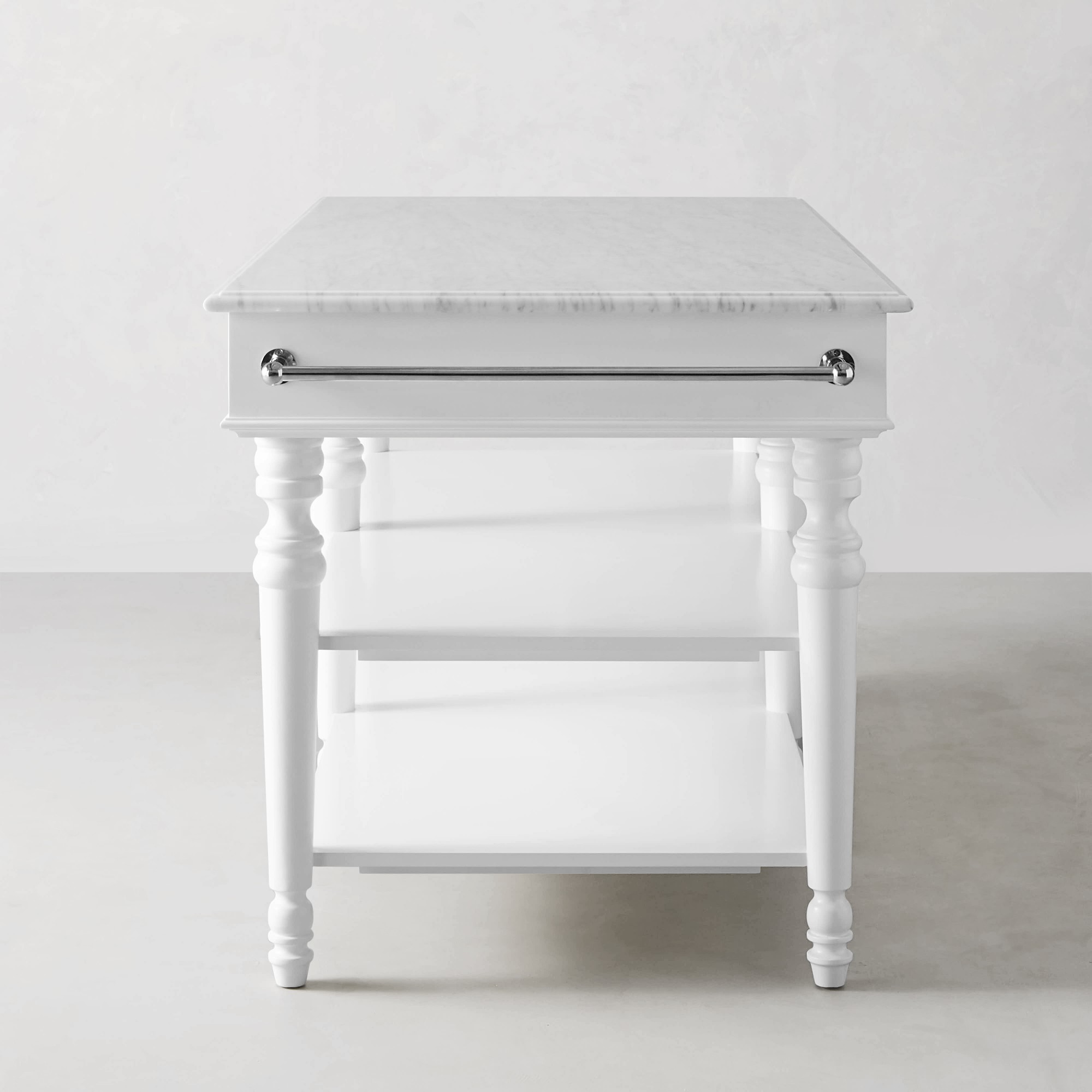 Larkspur Marble-Top Kitchen Island (72