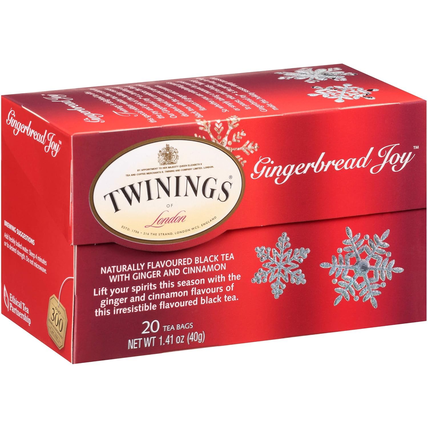 Twinings English Breakfast Black Tea Individually Wrapped Bags, 100 Count (Pack of 1), Smooth, Flavourful, and Robust, Caffeinated, Enjoy Hot or Iced | Packaging May Vary