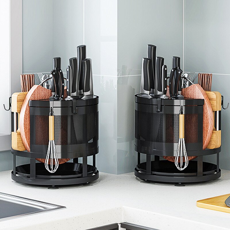 360° Rotating Kitchen Organizer Shelf Box