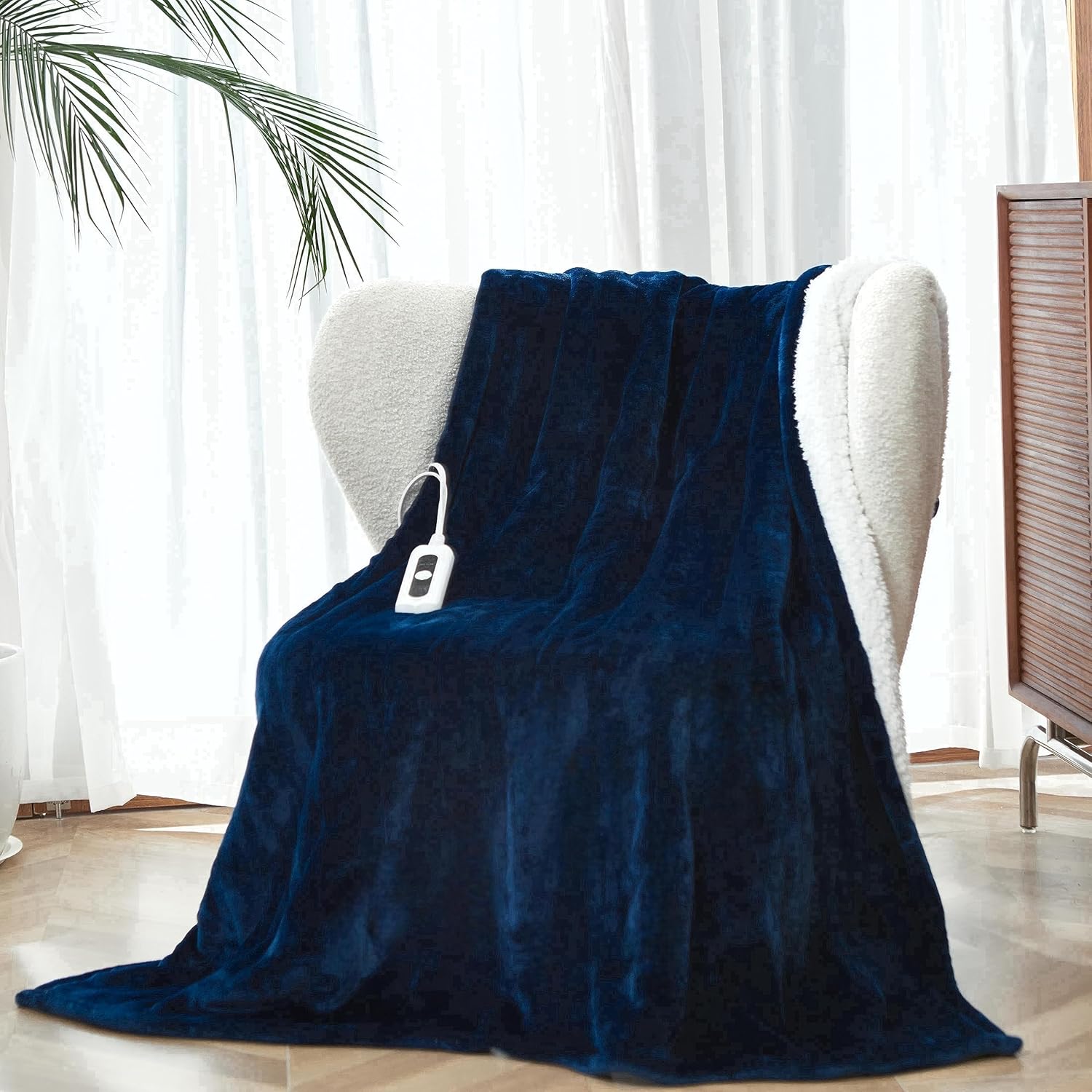 Heated Blanket Throw Size, Soft and Cozy Electric Heating Blanket for Bed, Automatic Safety System 6 Heating Levels & 4 Hours Auto-Off, 50