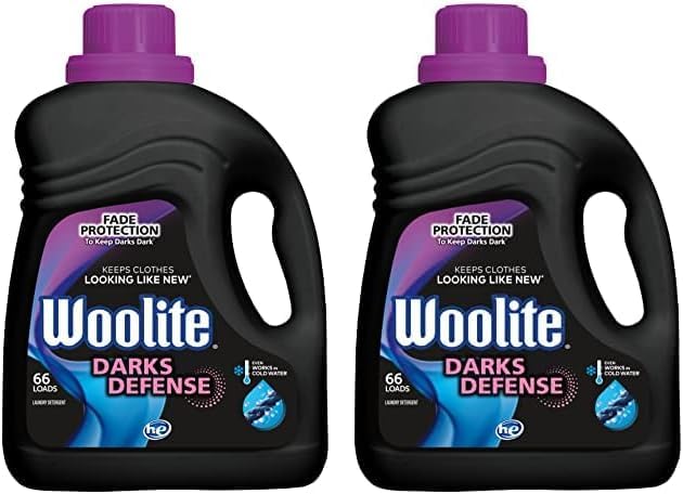 Woolite Darks Defense Liquid Laundry Detergent, Woolite Dark, Laundry Detergent, 66 Loads, 100 Fl Oz, HE & Regular Washers, Packaging May Vary