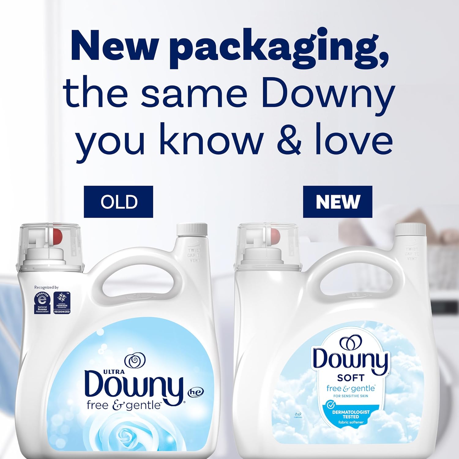 Downy Free & Gentle Fabric Softener (Fabric Conditioner), 140 fl oz, 190 Loads, Hypoallergenic