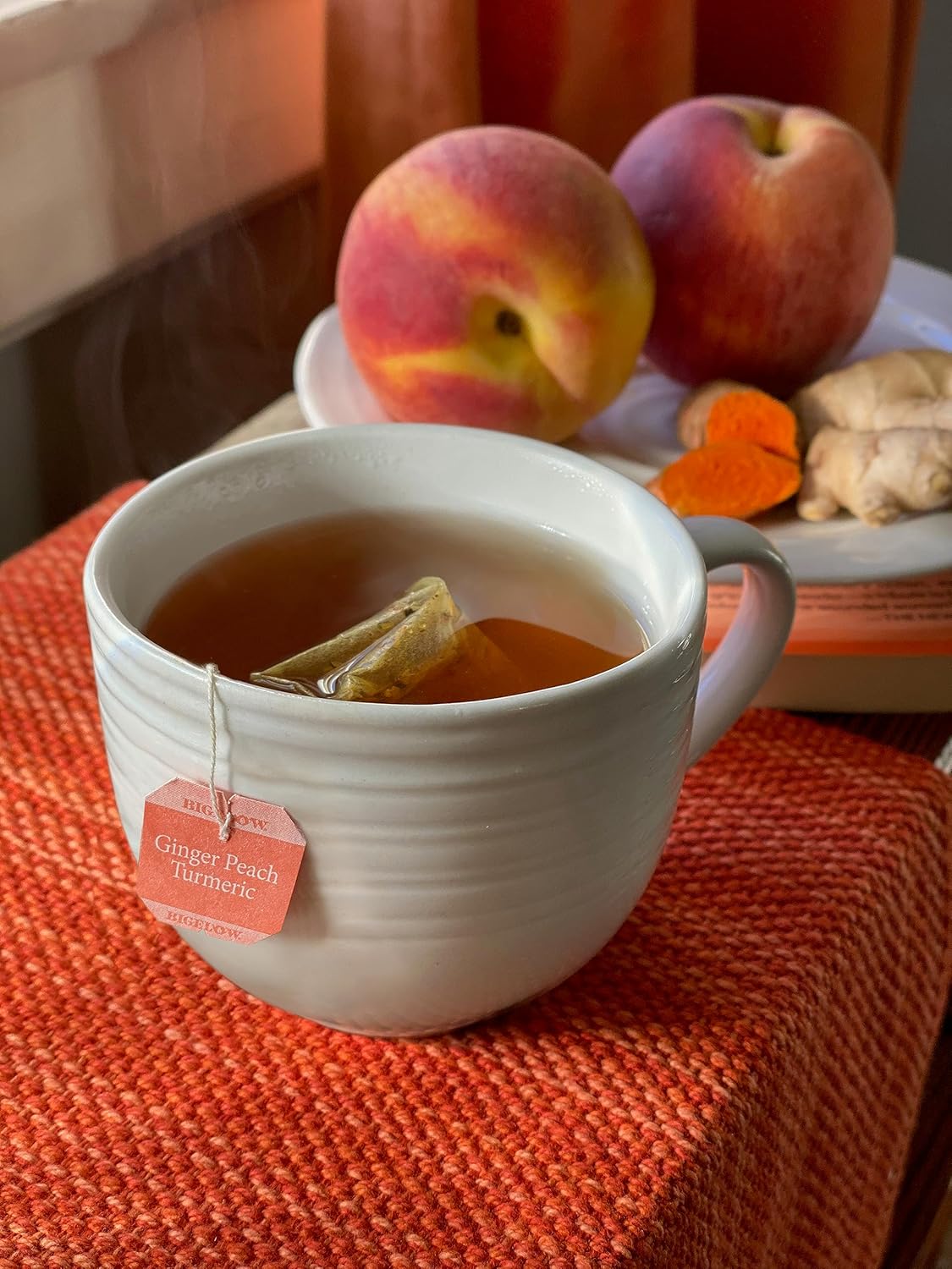 Bigelow Tea Lemon Ginger plus Probiotics Herbal Tea, Caffeine Free Tea with Lemon and Ginger, 18 Count Box (Pack of 6), 108 Total Tea Bags