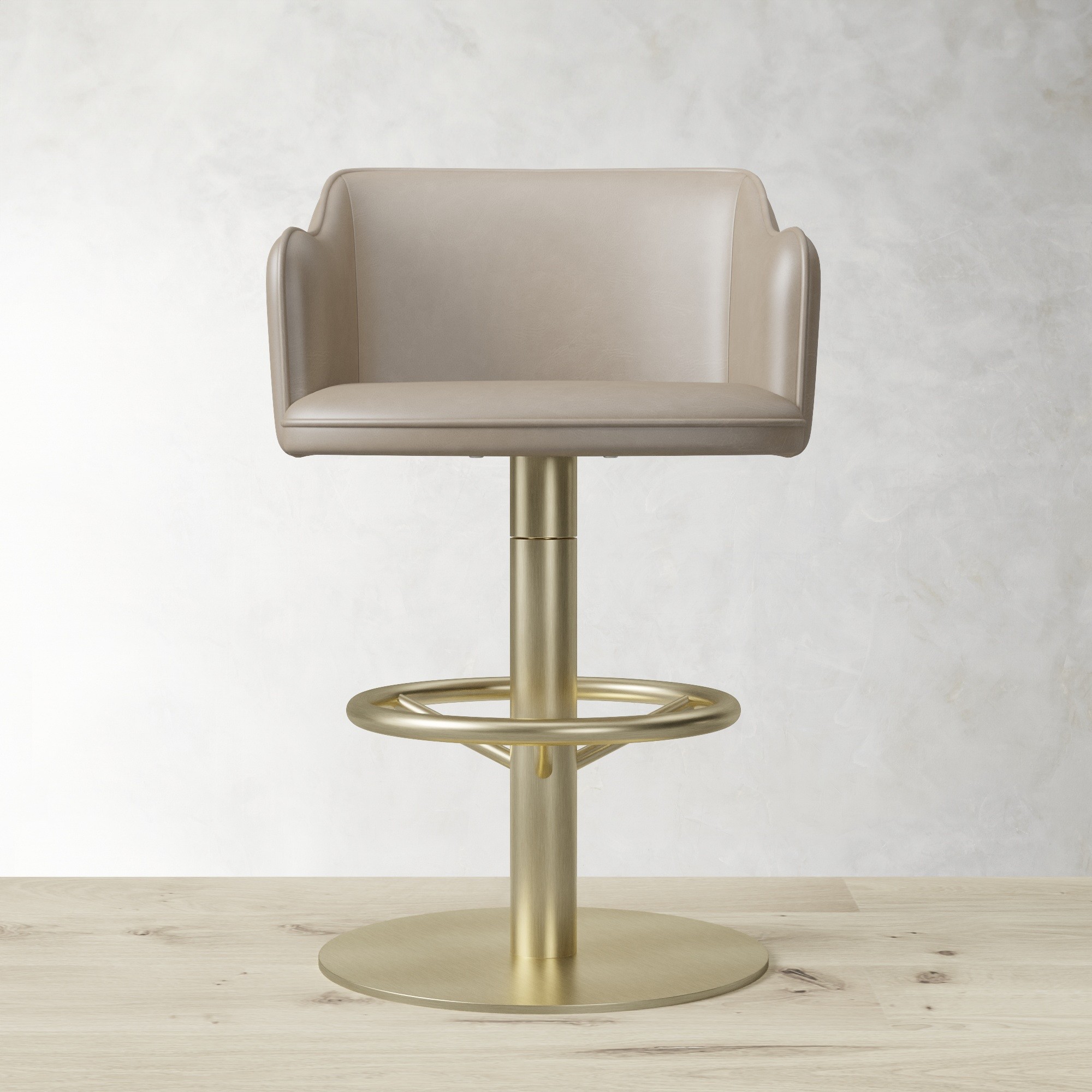 Harding Upholstered Pedestal Counter  & Bar Stool