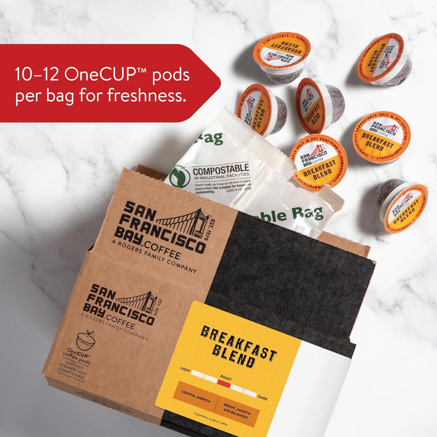 San Francisco Bay Compostable Coffee Pods - French Roast (80 Ct) K Cup Compatible including Keurig 2.0, Dark Roast