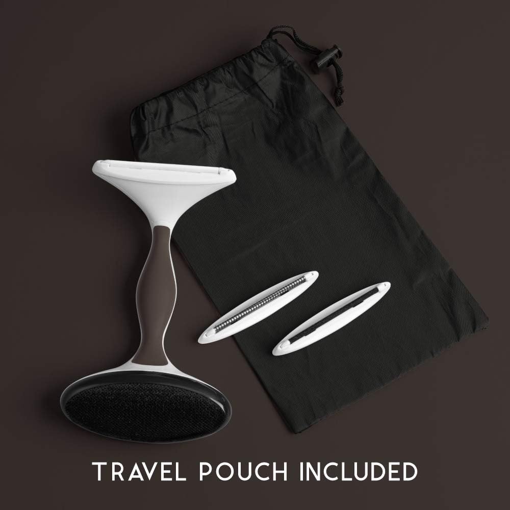 GLEENER Battery-Free Fabric Shaver & Lint Brush | Ultimate Fuzz Remover | Adjustable Depiller Lint Remover for Clothing & Furniture (Slate Blue)