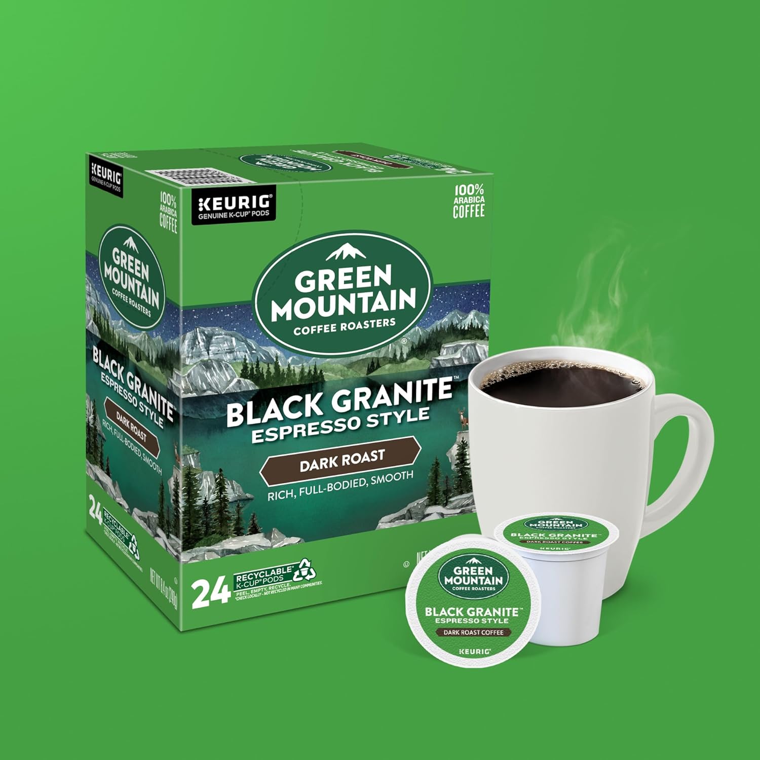 Green Mountain Coffee Roasters Dark Magic Keurig Single-Serve K-Cup Pods, Dark Roast Coffee, 72 Count (6 Packs of 12)