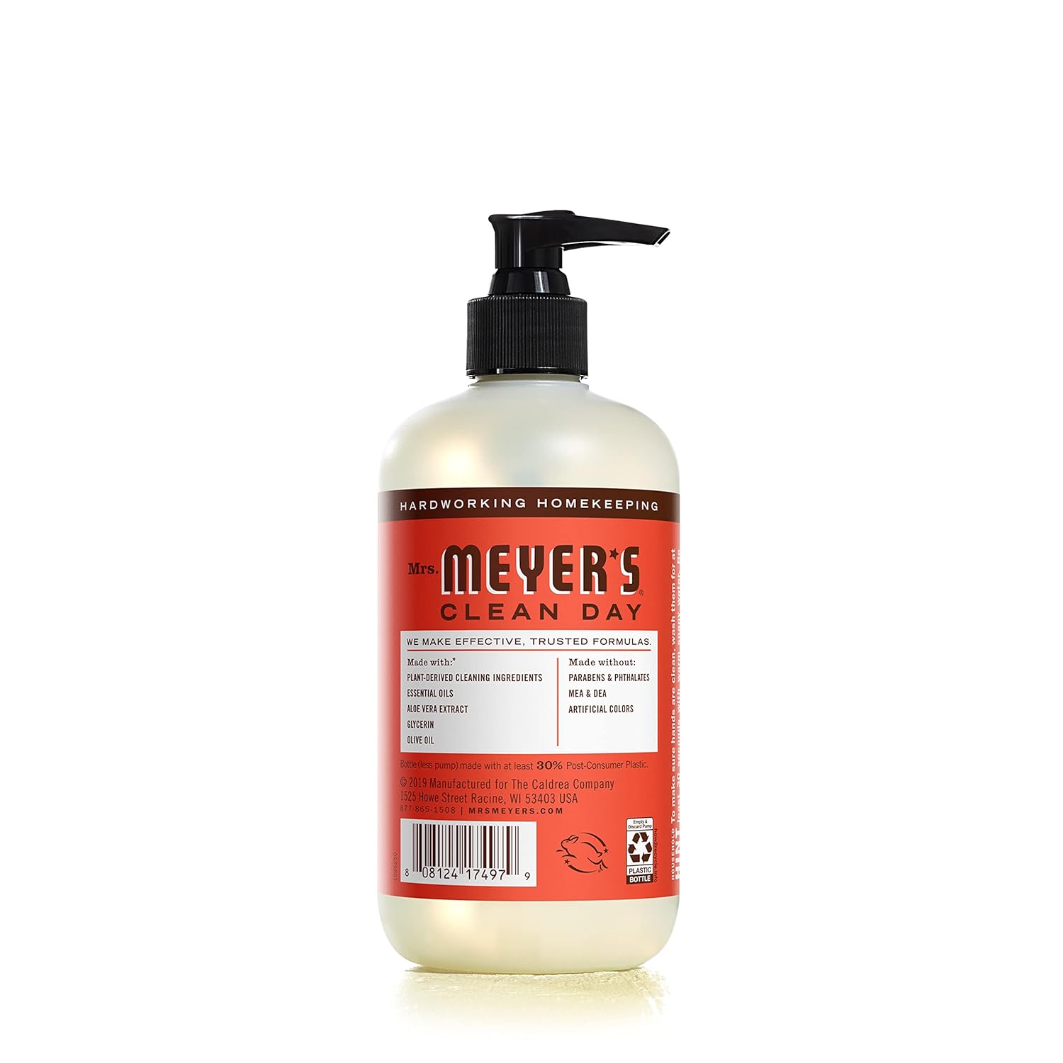 MRS. MEYER'S CLEAN DAY Hand Soap, Made with Essential Oils, Biodegradable Formula, Honeysuckle, 12.5 fl. oz - Pack of 3
