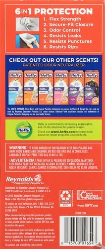 Hefty Ultra Strong Tall Kitchen Trash Bags, Lavender & Sweet Vanilla Scent, 13 Gallon, 80 Count