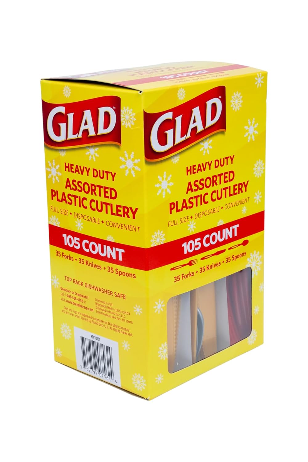 Glad, 240 Count (Pack of 1), Clear Assorted Cutlery
