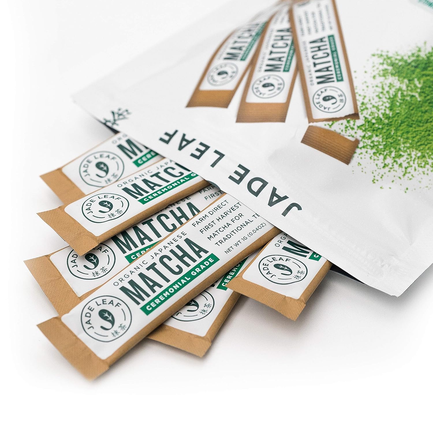 Jade Leaf Matcha Organic Green Tea Powder - Culinary Grade Premium Second Harvest - Authentic Japanese Origin (1.06 Ounce Pouch)