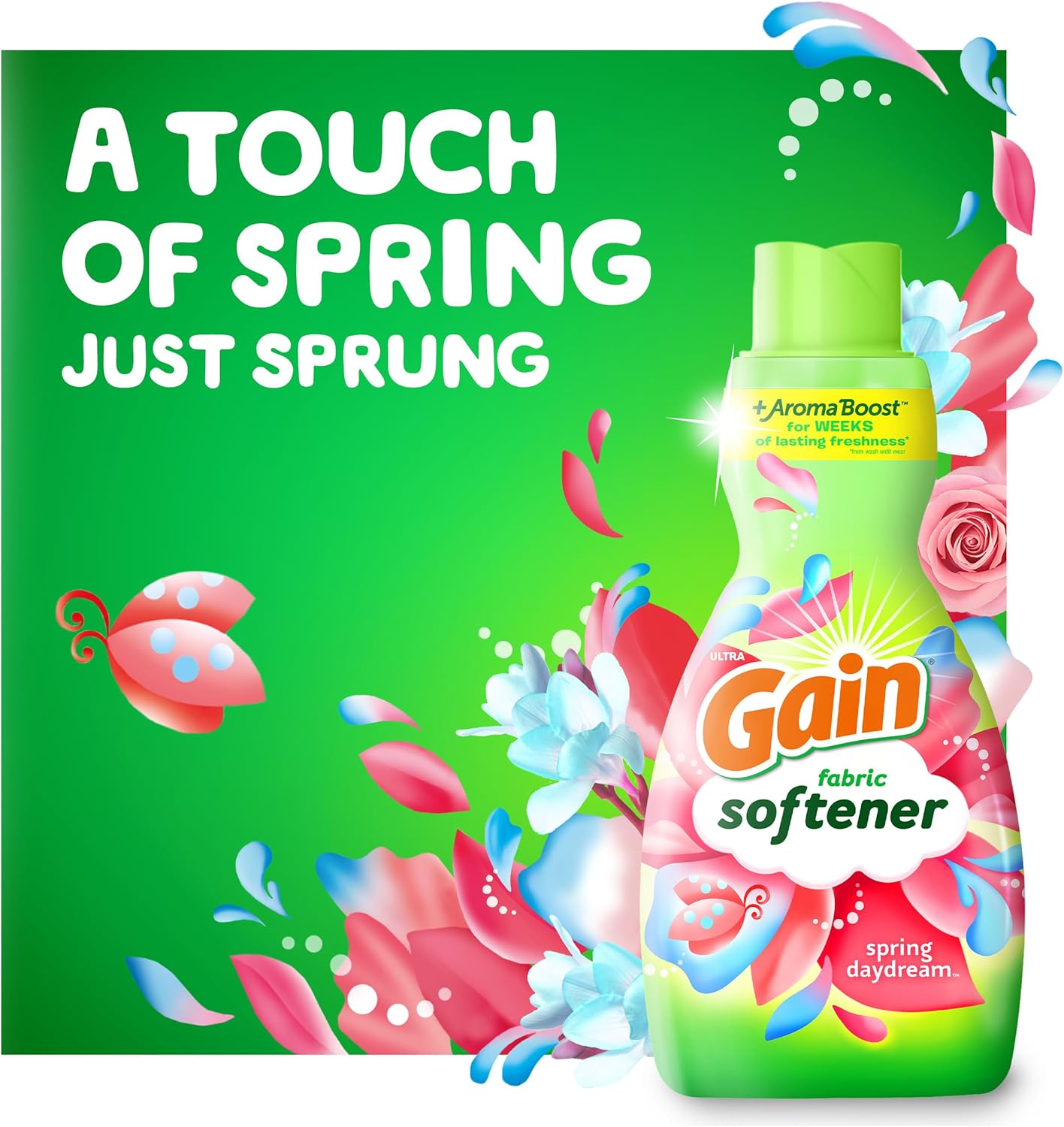 Gain Fabric Softener, Spring Daydream, 140 fl oz, 190 Loads