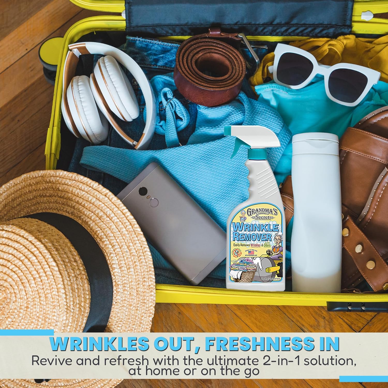 Grandma's Secret Spot Remover Laundry Spray - Chlorine, Bleach and Toxin-Free Fabric Stain Remover for Clothes - Removes Oil, Paint, Blood and Pet Stains - 16 Oz, 2 Pack