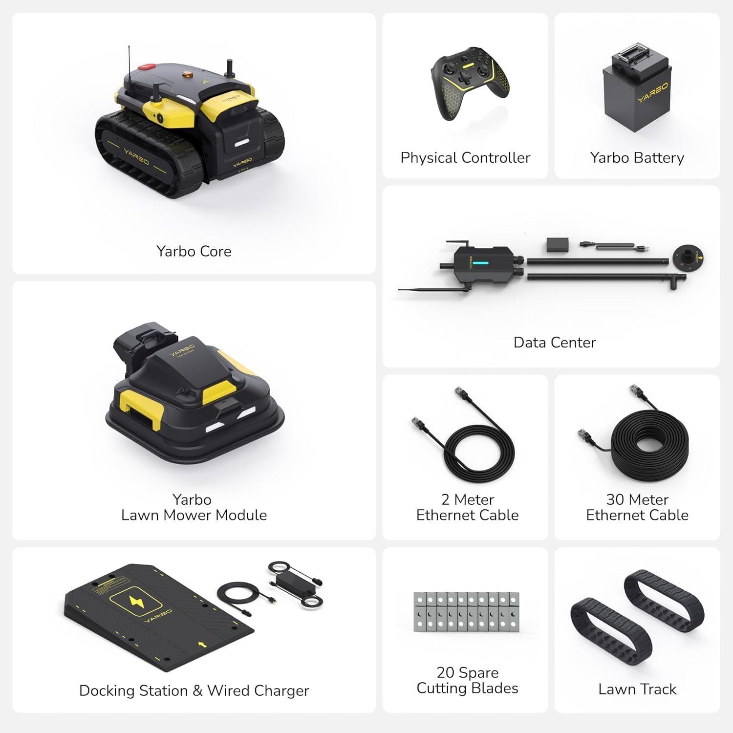 YARBO Robot Lawn Mower, Remote Control Robotic Lawnmower for Large Yard Up to 6 Acres, 70% Steep Slopes, AI Multi-Zone Mapping & 360° Obstacle Avoidance, RTK GPS, Modular Design, Perimeter Wire Free