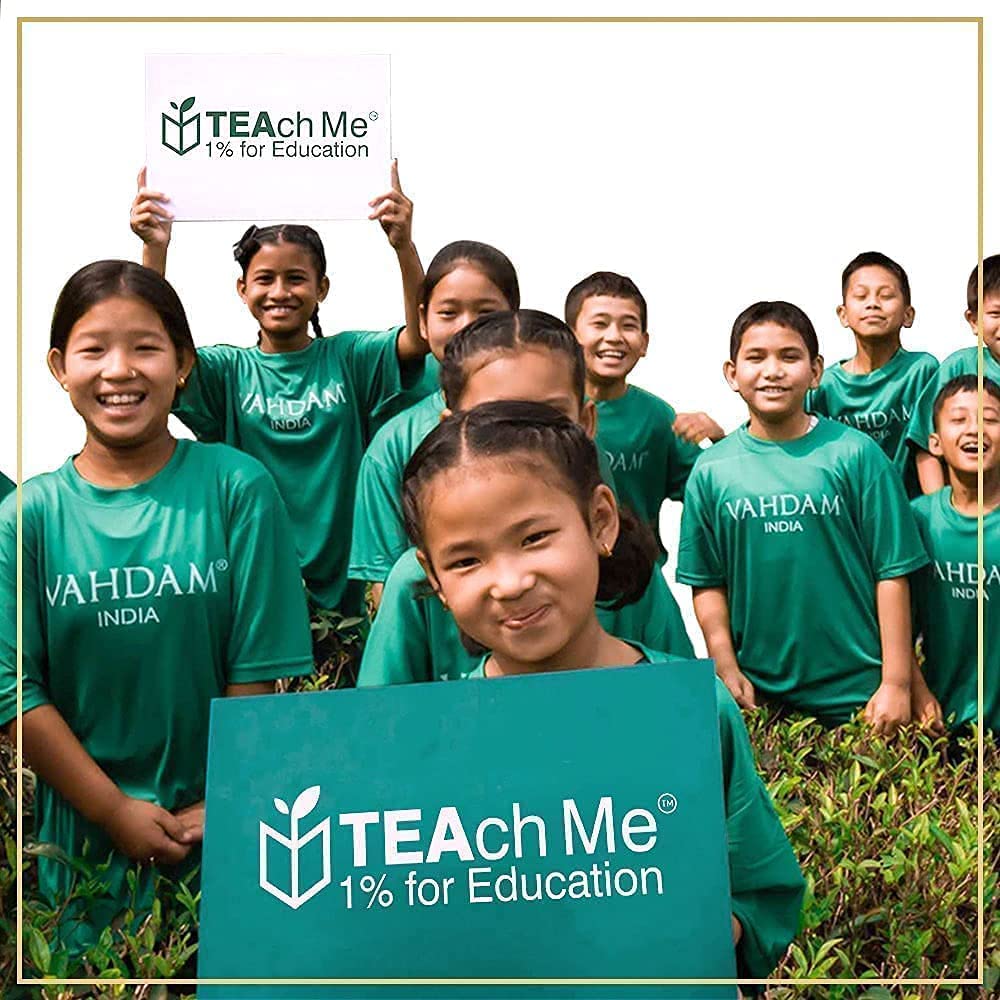 VAHDAM, Organic Turmeric Ginger Herbal Tea Bags (100 Pyramid Tea Bags) Caffeine Free, Non GMO, Gluten Free | 100% Pure Herbal Blend - Savory & Spicy | Plant-Based Tea Bags | Resealable Ziplock Pouch