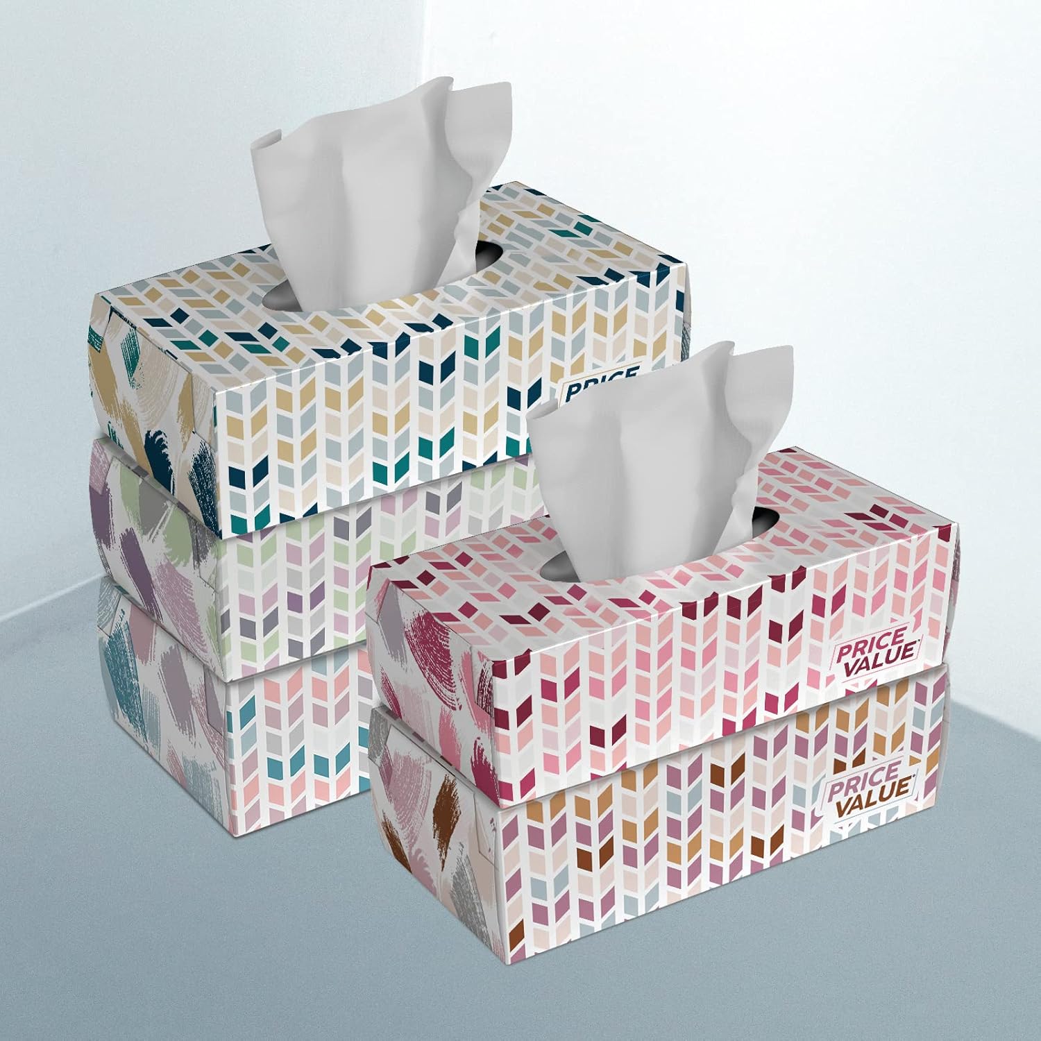 Premium Facial Tissues 230 Sheets Per Box 8 Boxes. Soft Gentle and Durable in A Stylish Box - 1,840 Sheets
