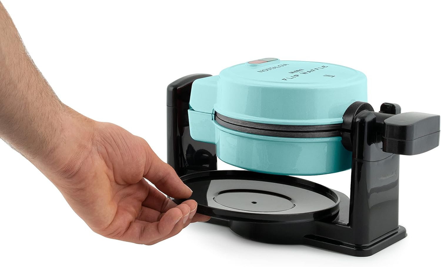 Nostalgia MyMini Cars and Trucks Shape Electric Waffle Maker, 5-Inch Non-Stick Griddle for Waffles, Hash Browns, Eggs, and More, Yellow