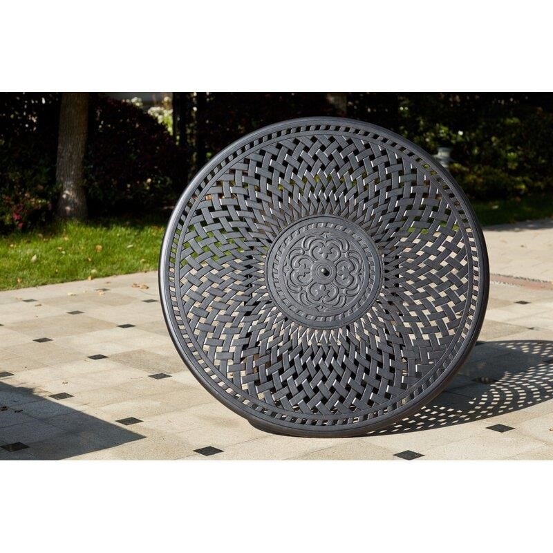 Baucom Round 6 - Person 60'' Long Bar Height Dining Set with Cushions