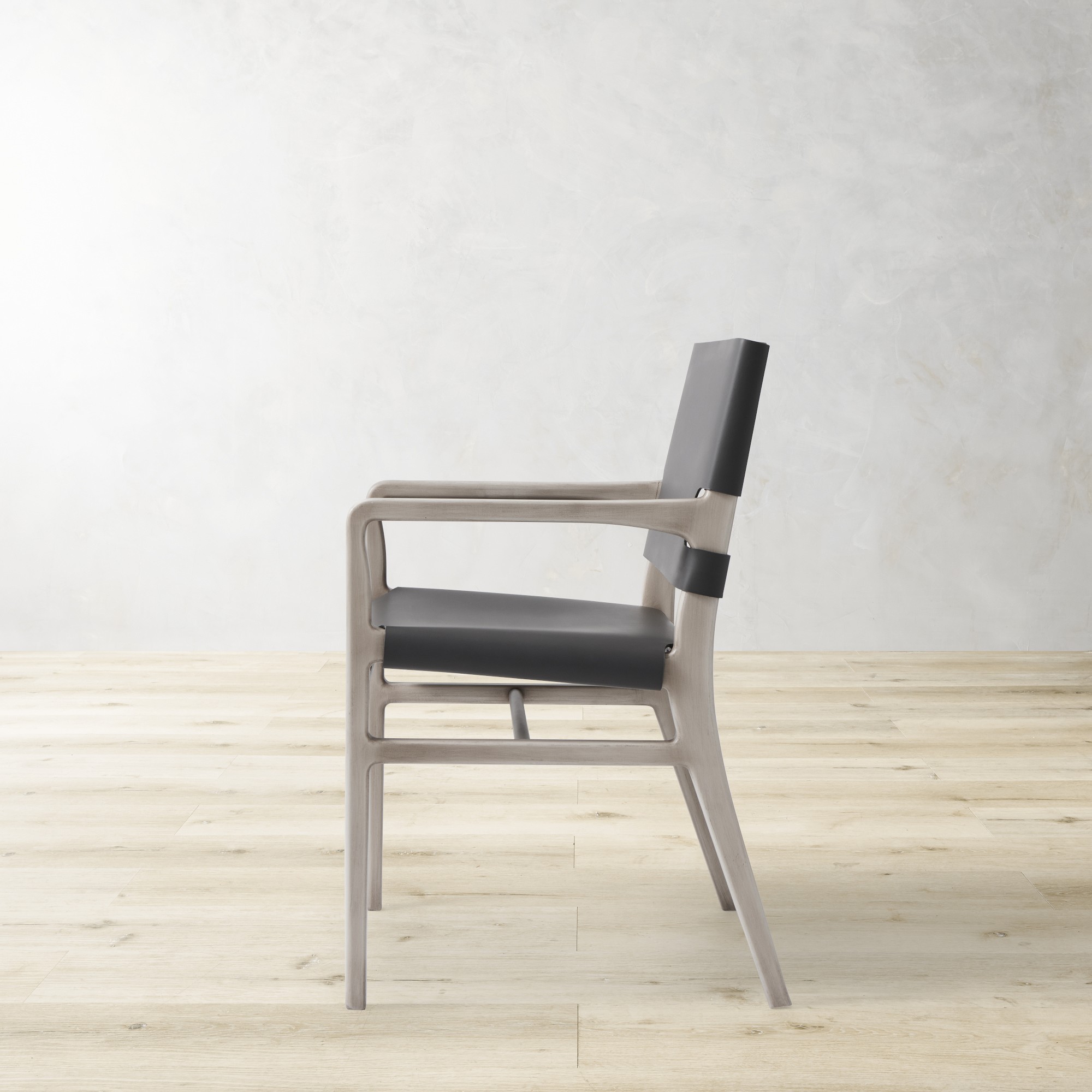 Stratton Leather Slung Armchair