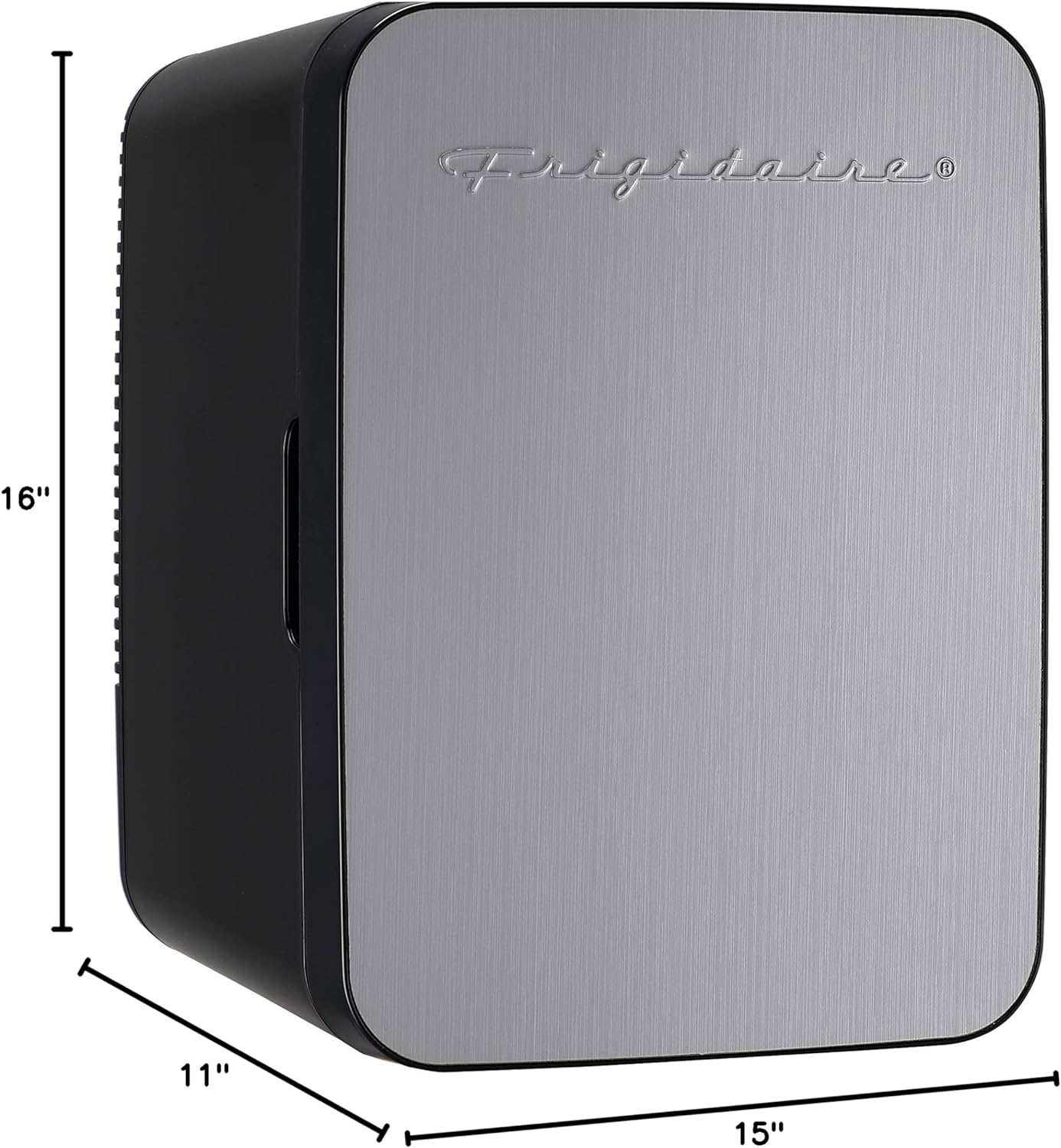FRIGIDAIRE Portable 10L, 15-can Mini Fridge Brushed Stainless Rugged Refrigerator, EFMIS188-SS