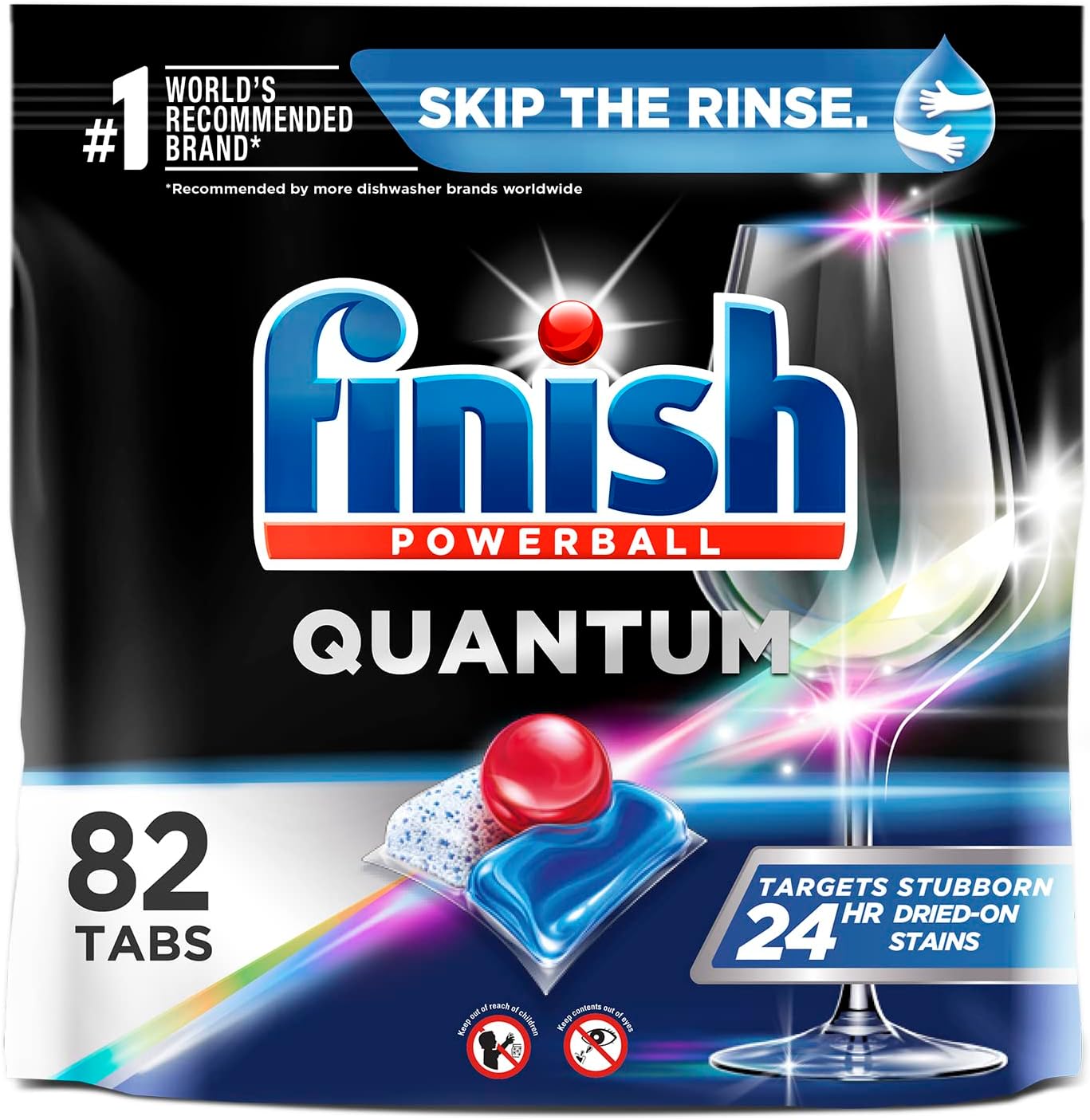 Finish - Quantum - 82ct - Dishwasher Detergent - Powerball - Ultimate Clean & Shine - Dishwashing Tablets - Dish Tabs (Packaging May Vary)