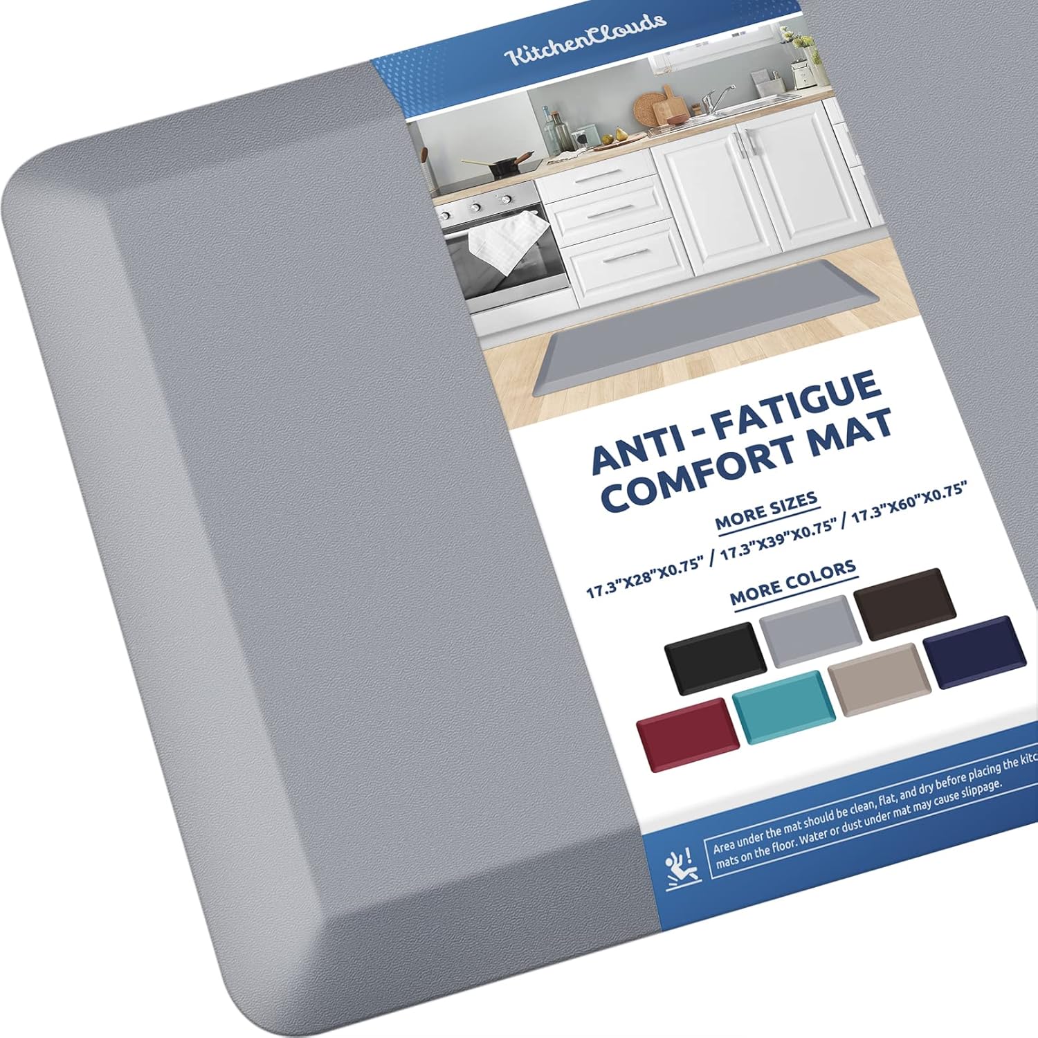 KitchenClouds Kitchen Mat Cushioned Anti Fatigue Rug 17.3