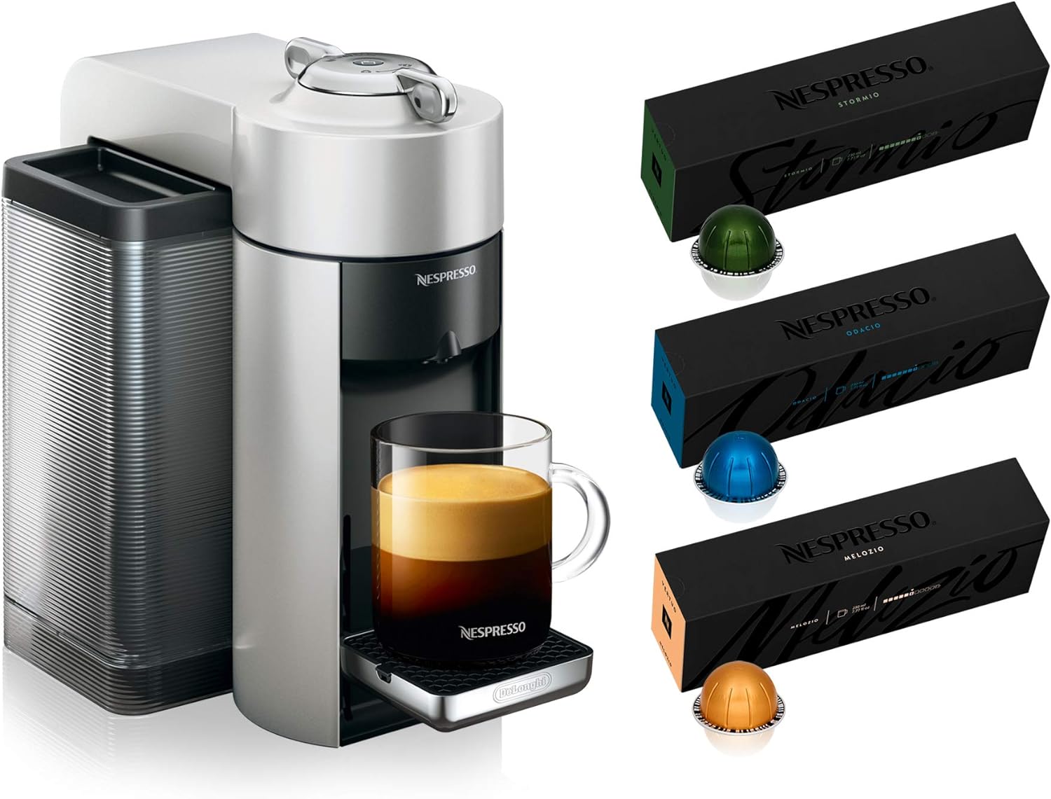 Nespresso Vertuo Coffee and Espresso Maker,1597 ml, by De'Longhi, Graphite Metal