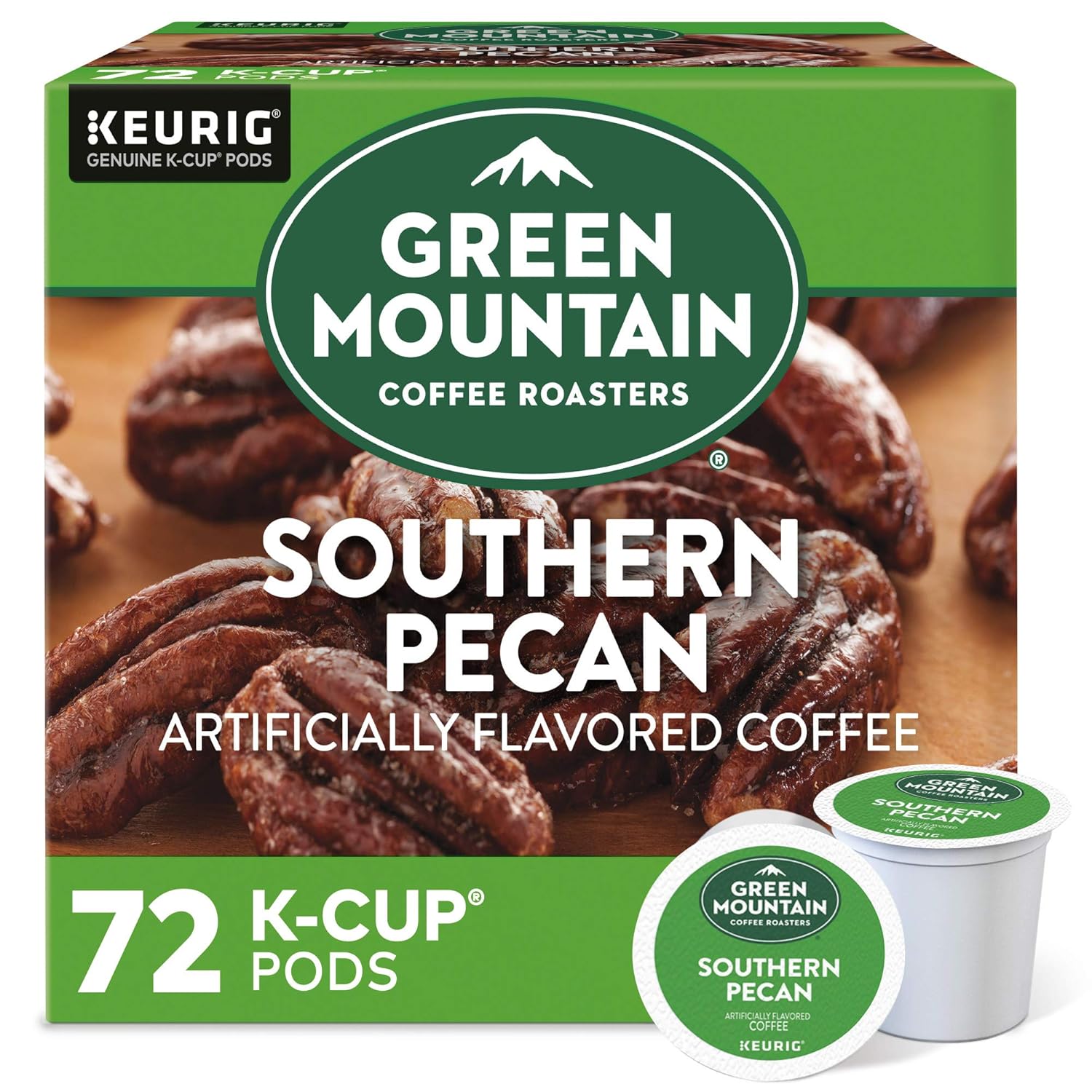 Green Mountain Coffee Roasters Caramel Vanilla Cream Keurig Single-Serve K-Cup pods, Light Roast Coffee, 72 Count (6 Packs of 12)