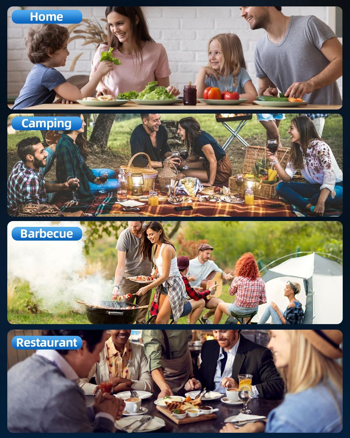 Sweet Alice Gravity Electric Pepper and Salt Grinder Set, Adjustable Coarseness, Battery Powered with LED Light, One Hand Automatic Operation, Stainless Steel Black, 2 Pack