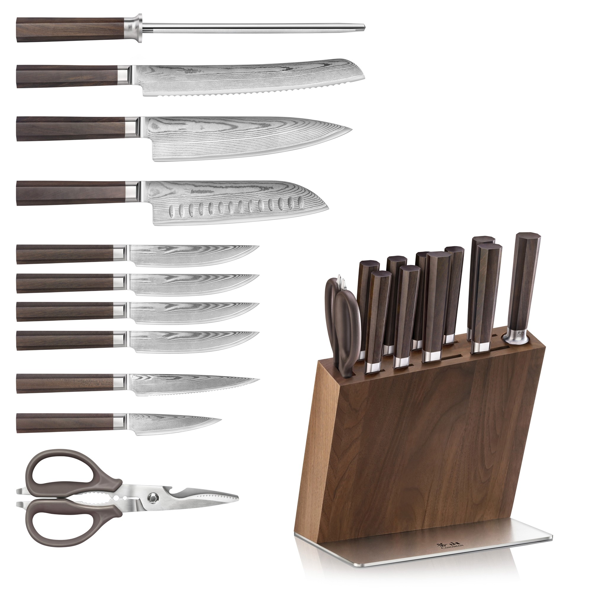 Cangshan Maya Knife Block, Set of 12