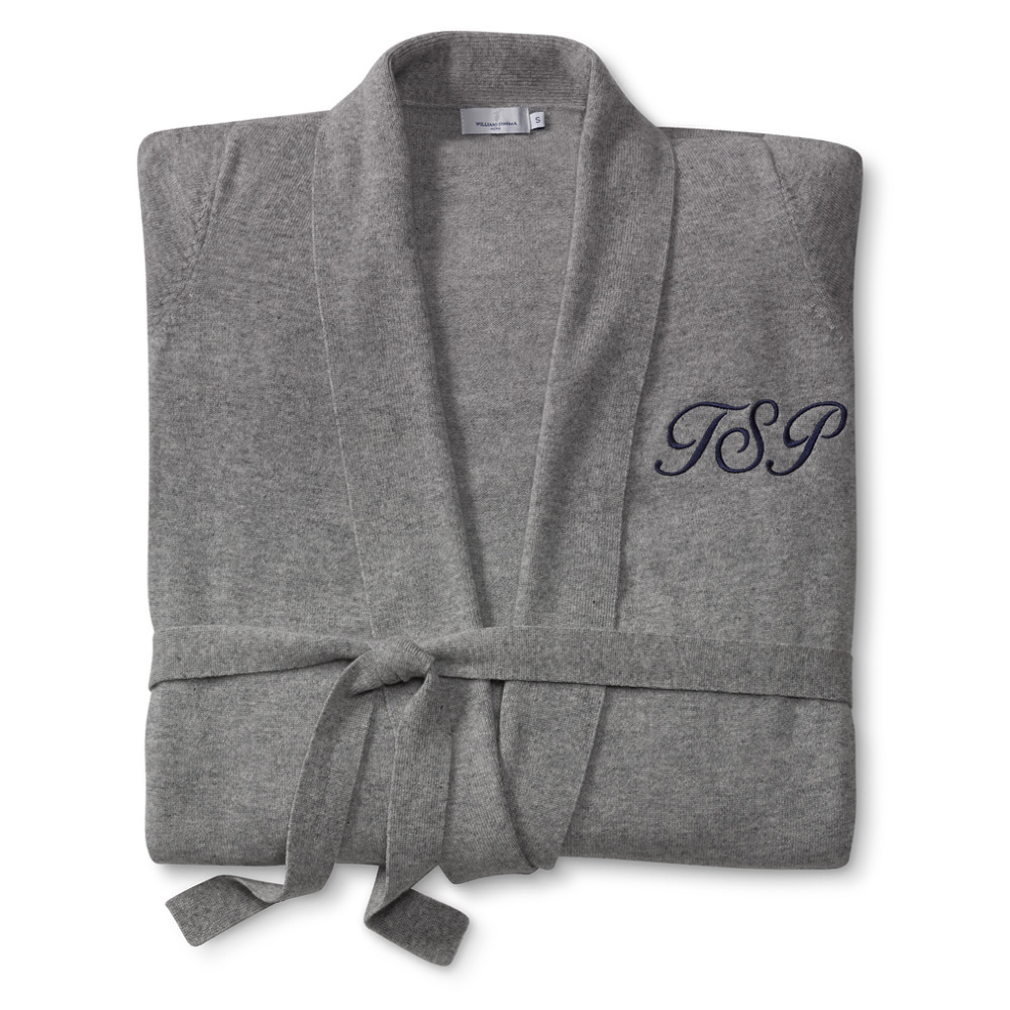 Chambers® Long Cashmere Robe, Grey