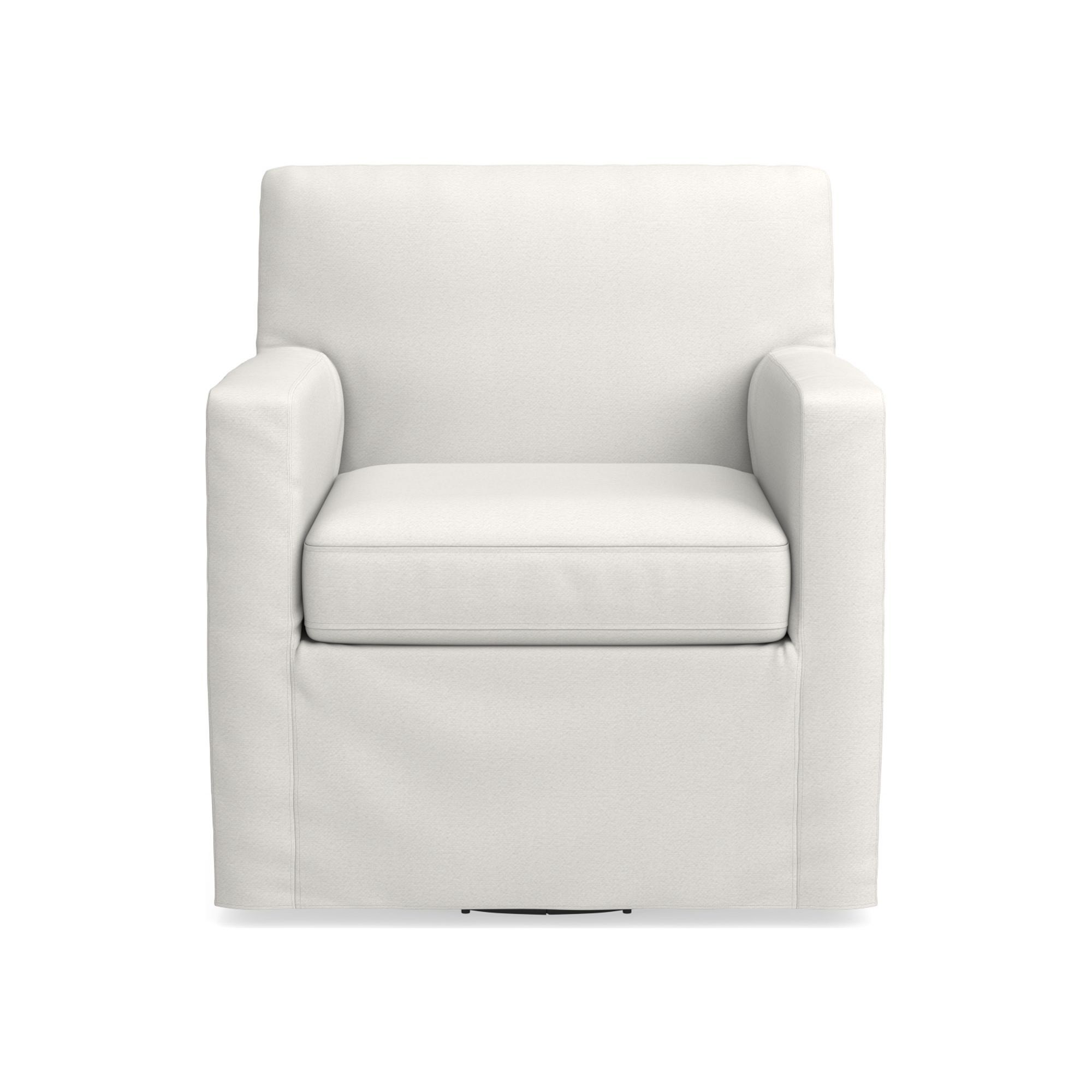Brighton Slipcovered Swivel Armchair