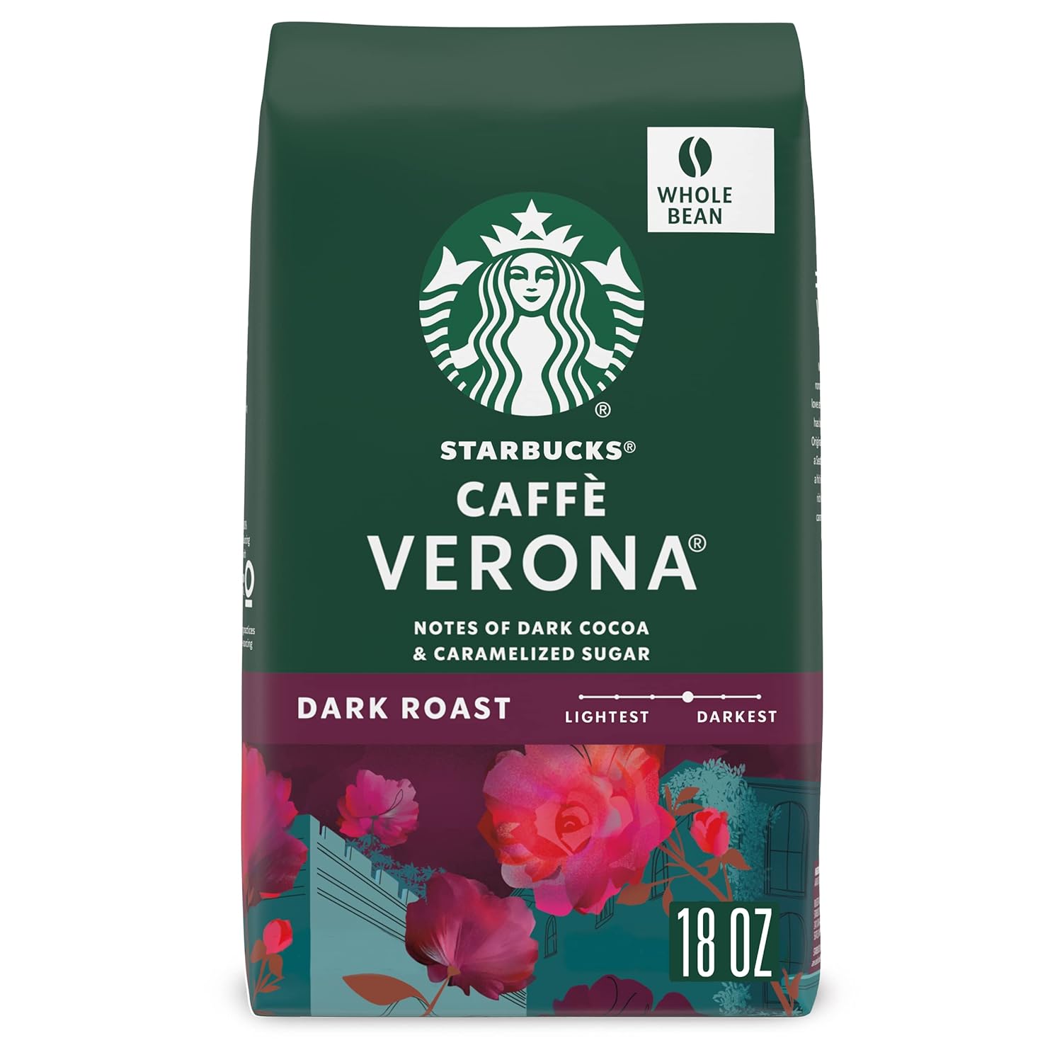 Starbucks Whole Bean Coffee, Dark Roast Coffee, Espresso Roast, 100% Arabica, 1 bag (40 oz)