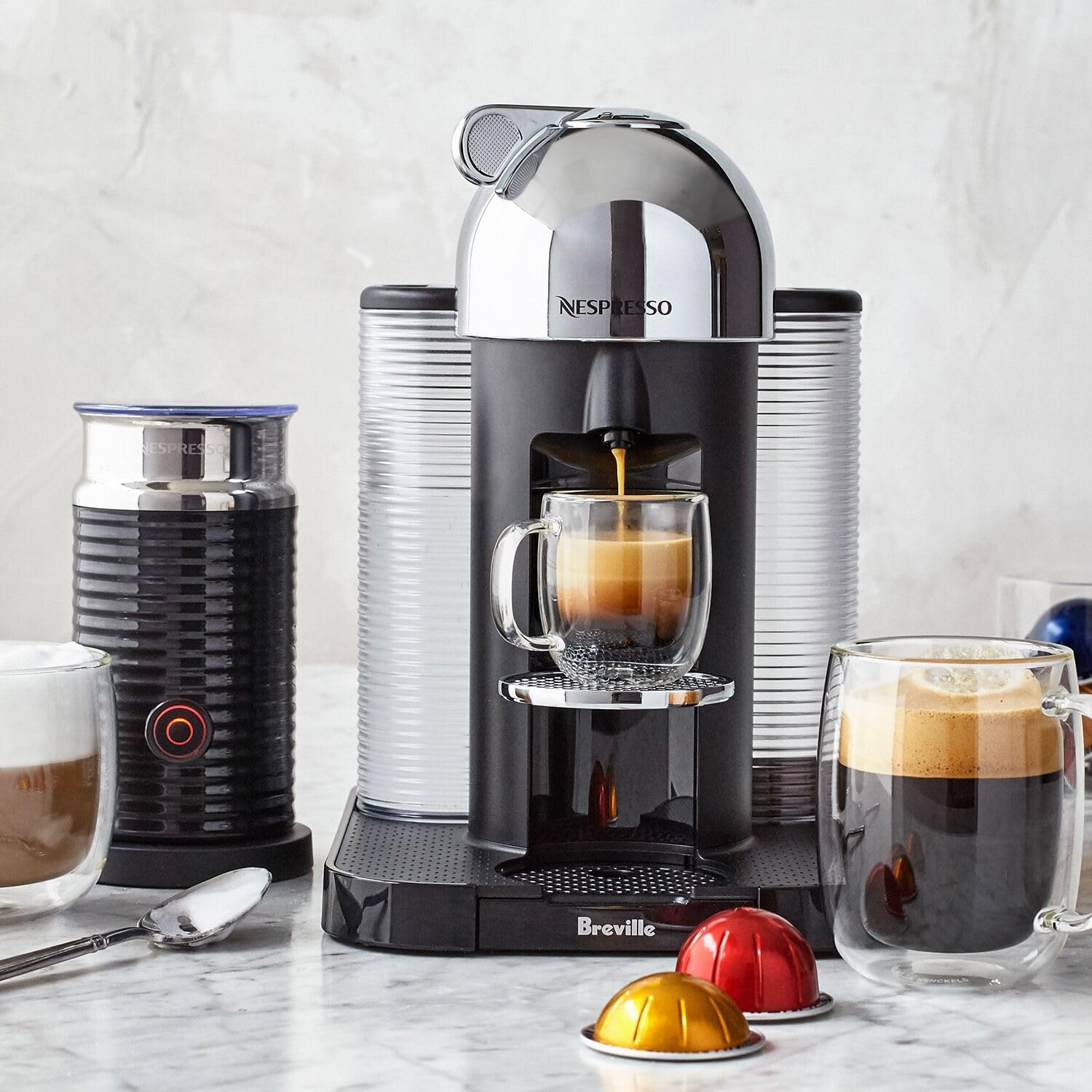 Nespresso Vertuo Coffee and Espresso Maker by Breville, Chrome