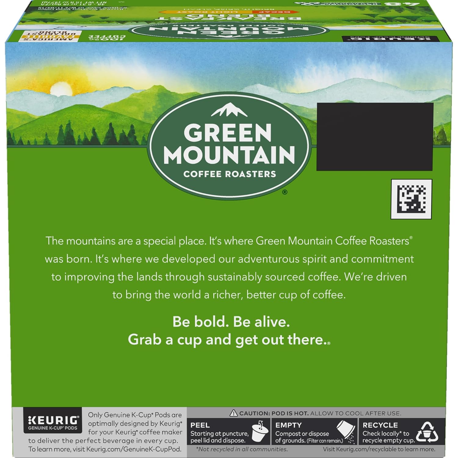 Green Mountain Coffee Roasters Breakfast Blend Single-Serve Keurig K-Cup Pods, Light Roast Coffee, 96 Count